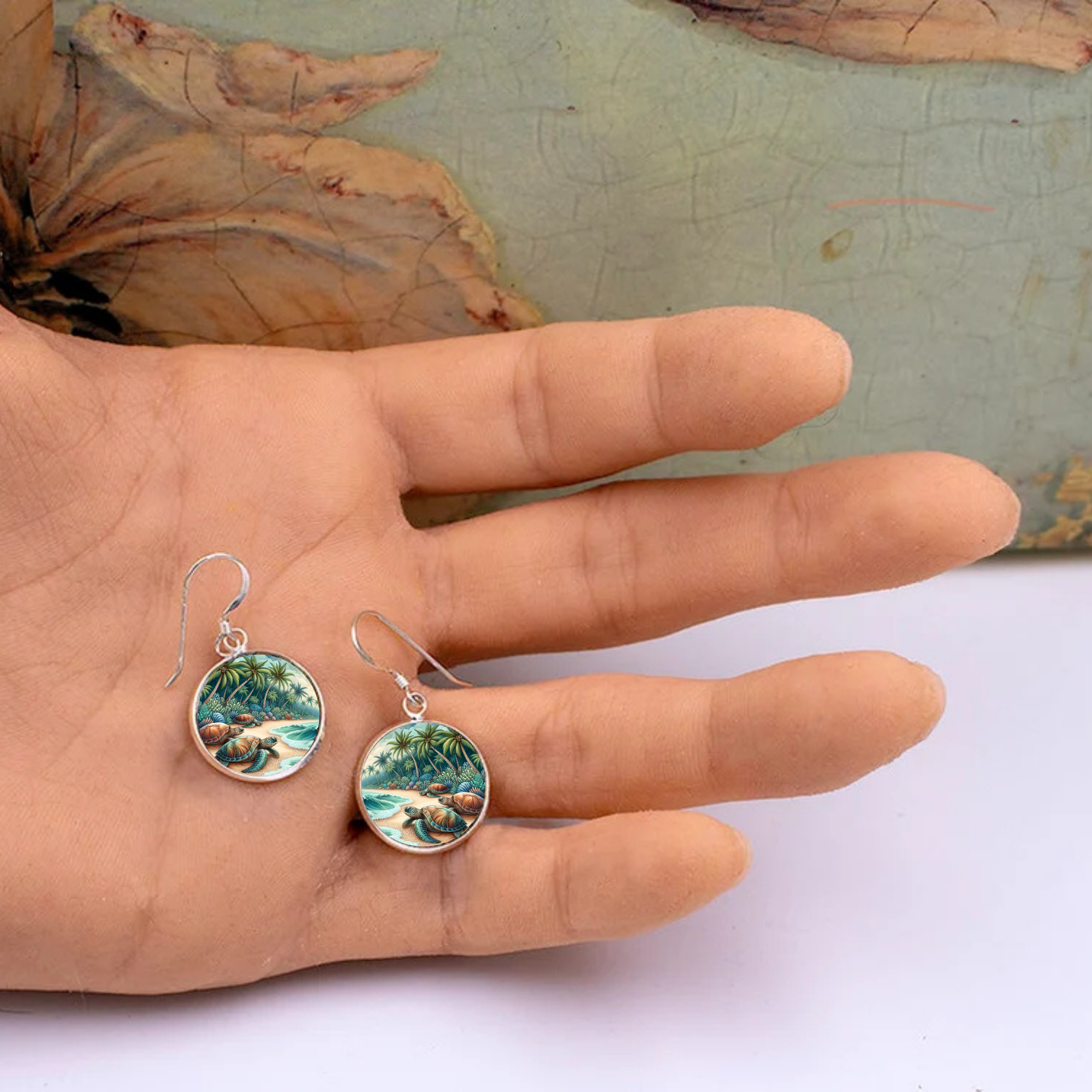 Sea Turtle Stud or Dangle Earrings — Choose Your Style & Design