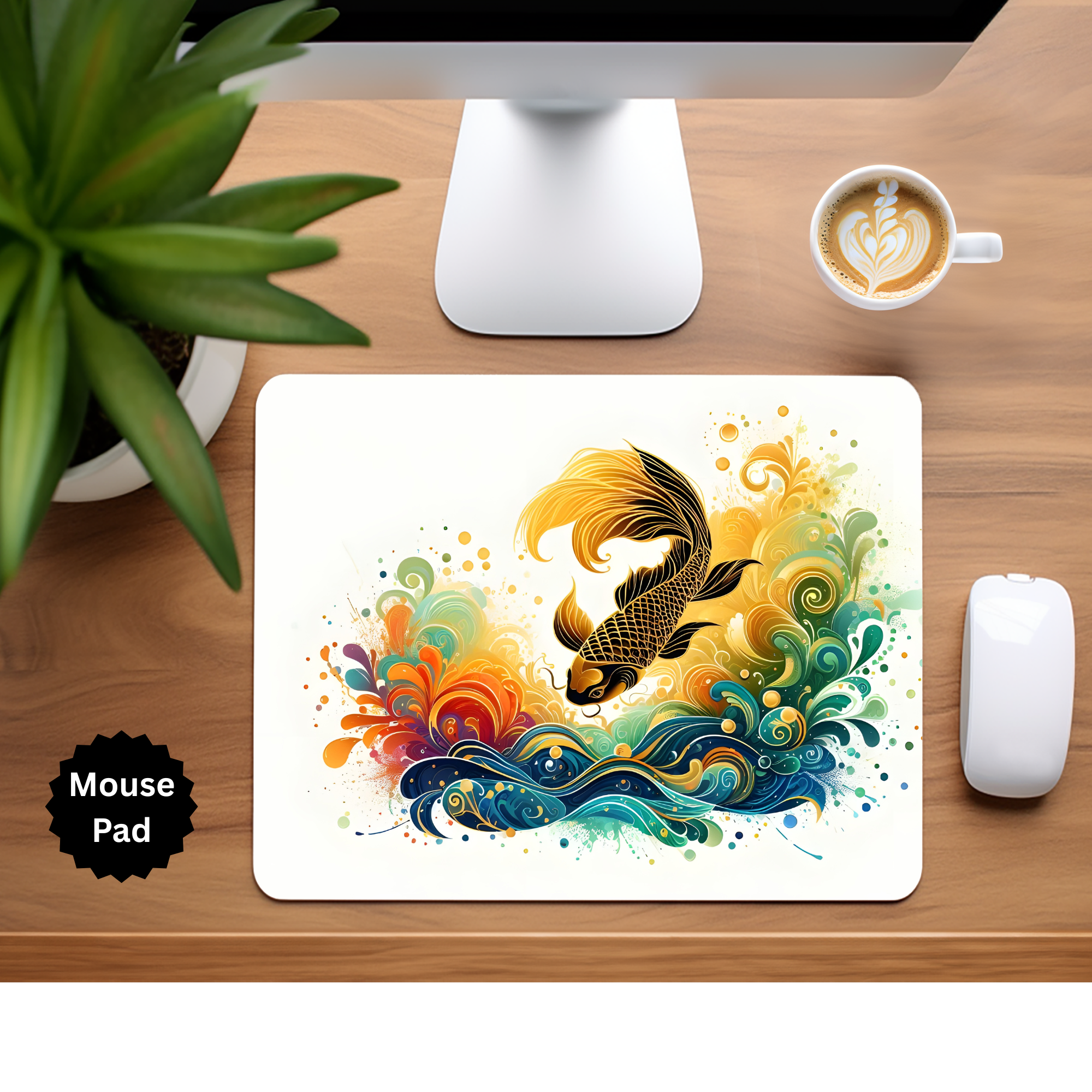 Koi Fish Mouse Pad