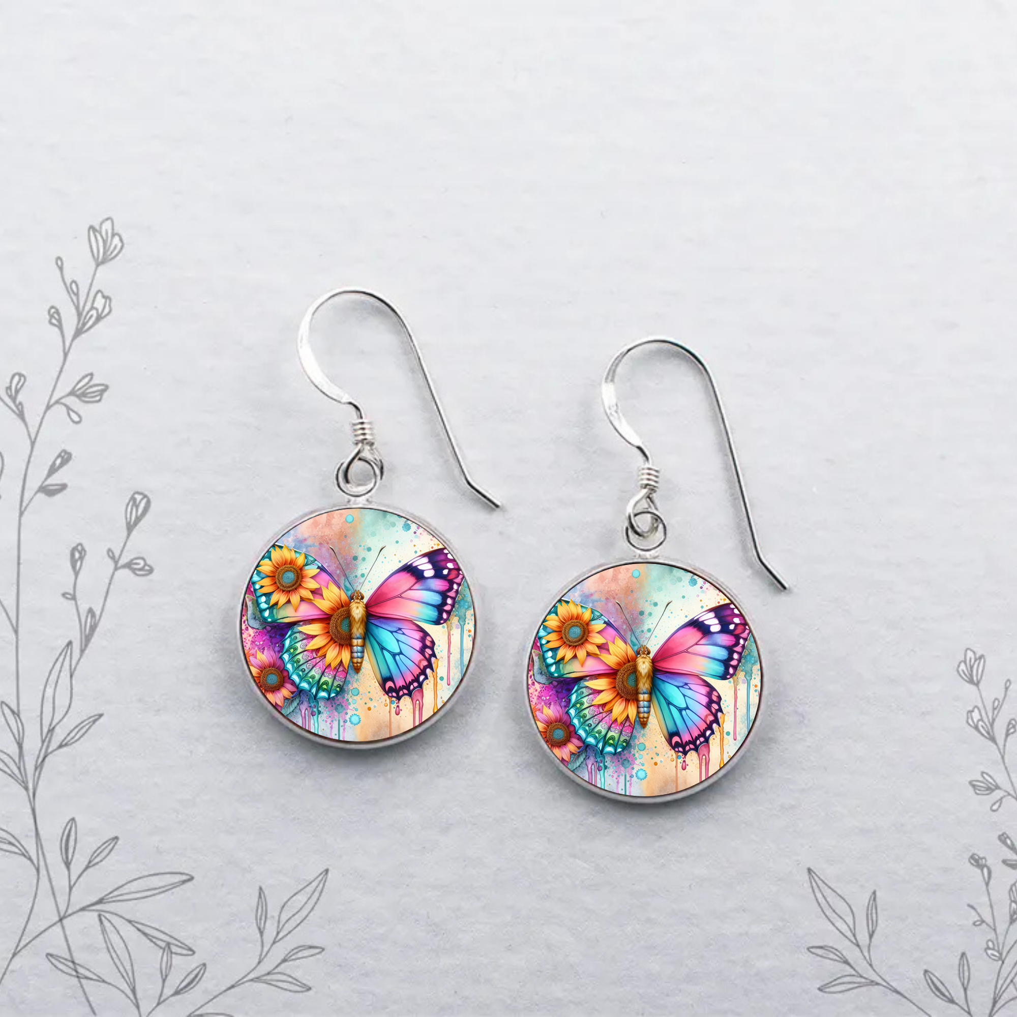Butterfly Stud or Dangle Earrings