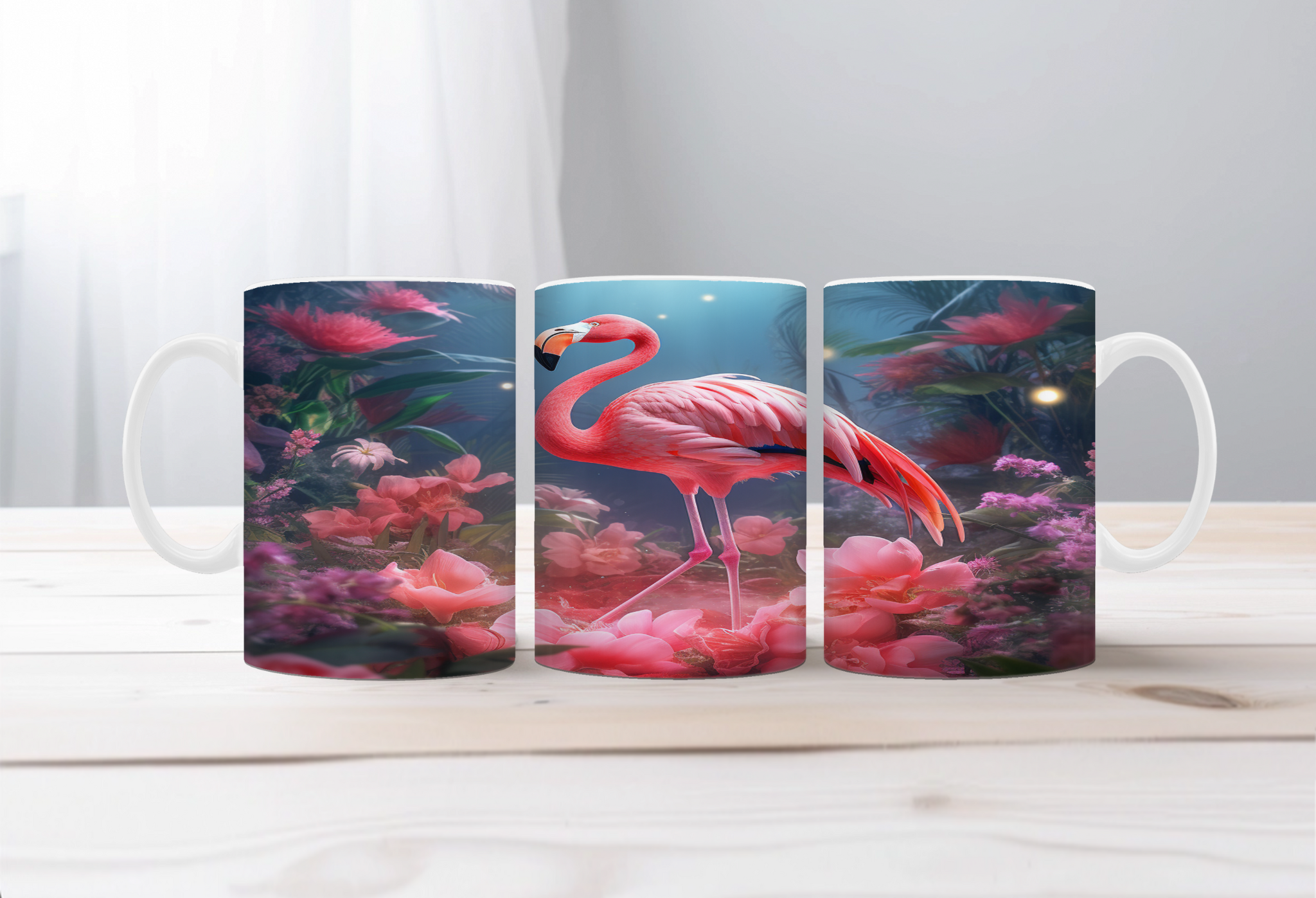 Sunshine & Whimsy Flamingo Mugs