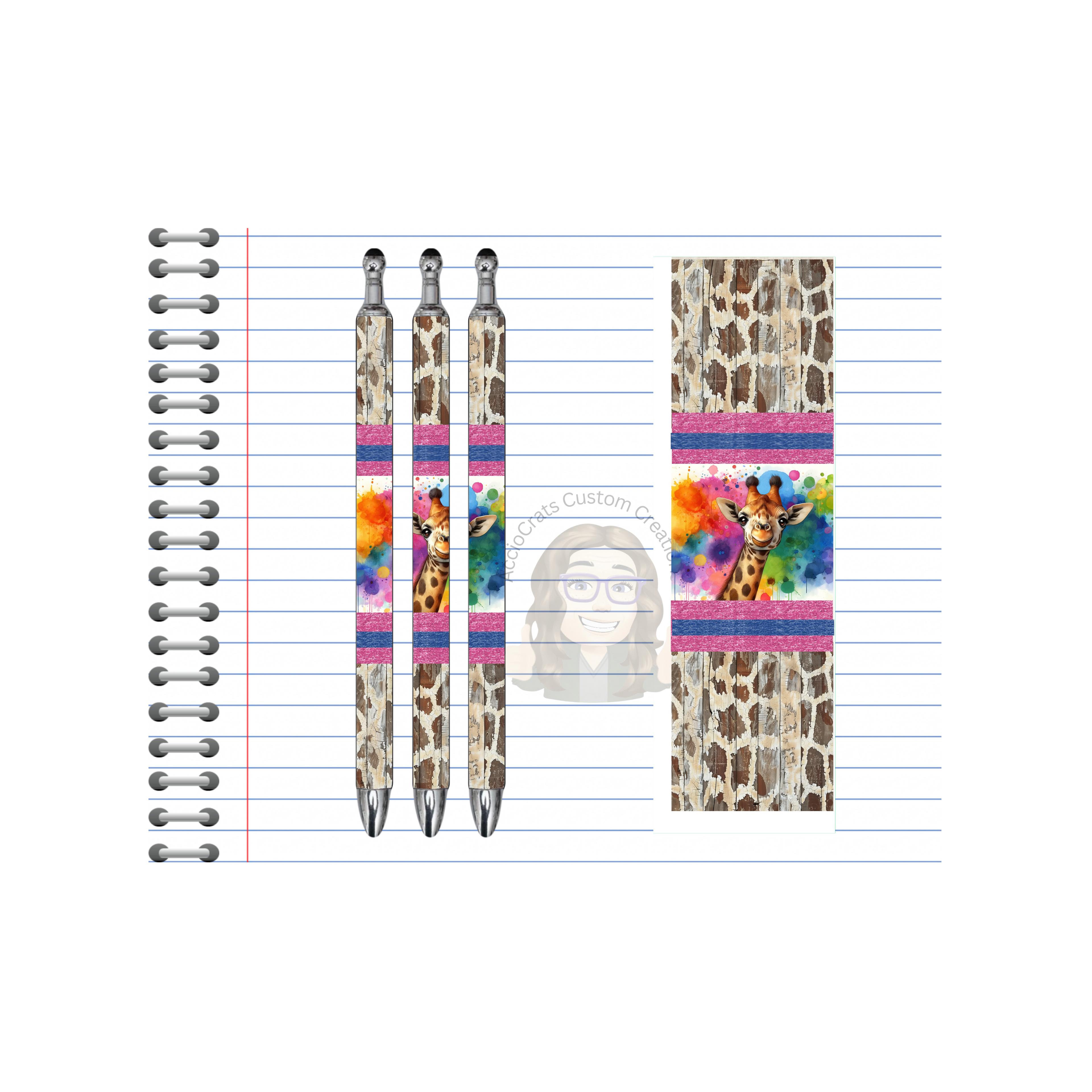 A long‑necked twist on everyday writing, Refillable Pens, Giraffe Images multiple options and Images available.