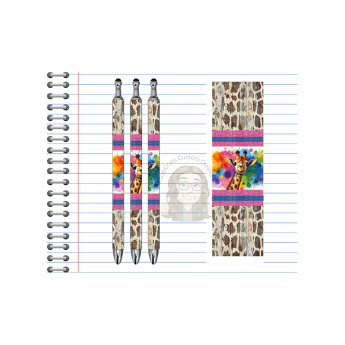 A long‑necked twist on everyday writing, Refillable Pens, Giraffe Images multiple options and Images available.