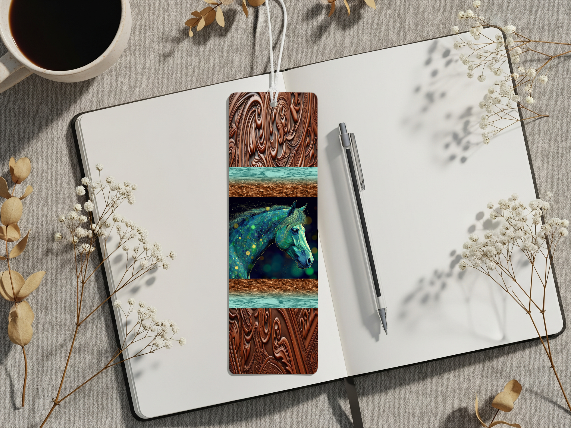 Aluminum Metal Bookmarks, Horse Images