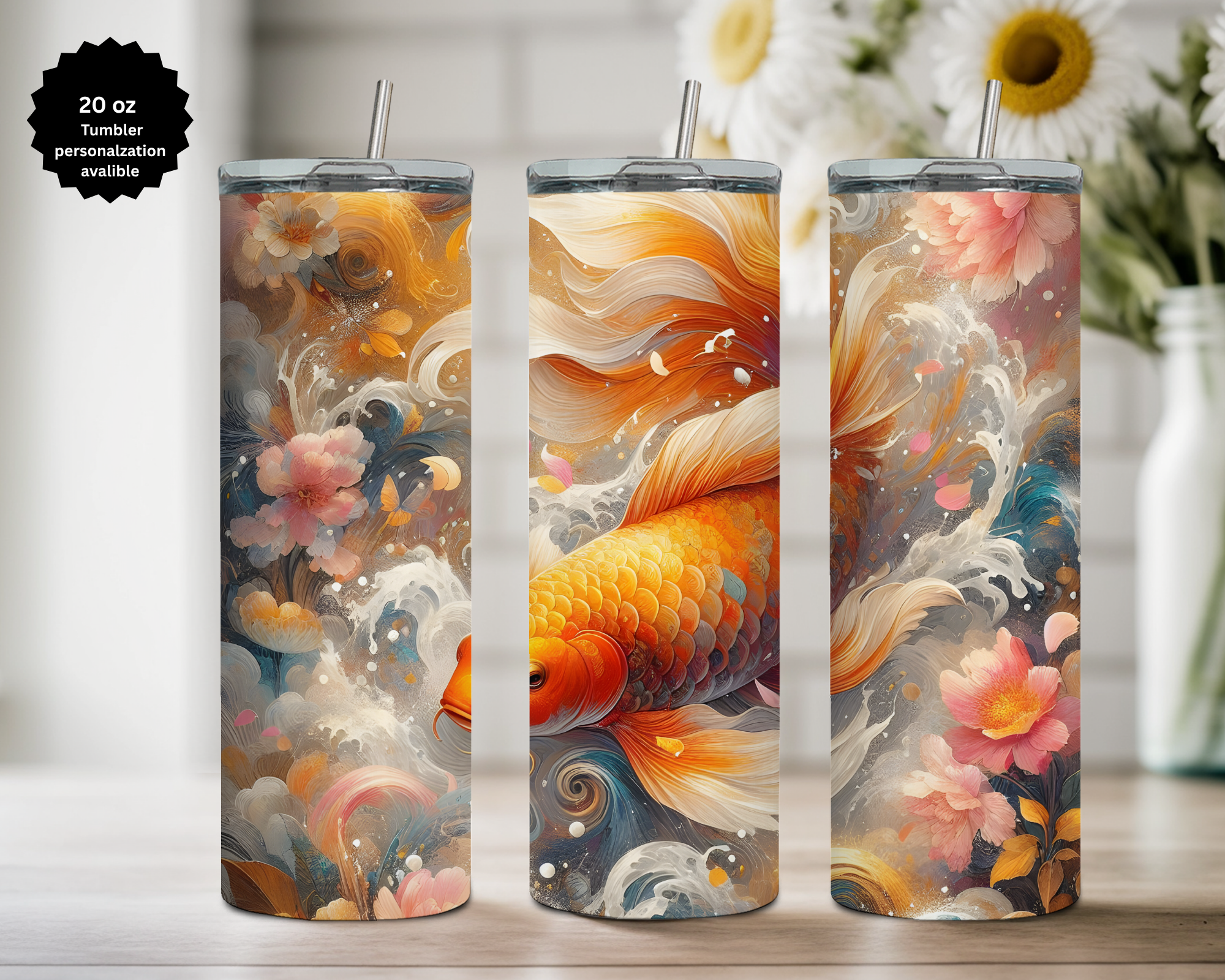 Koi Fish 20 Oz Tumblers