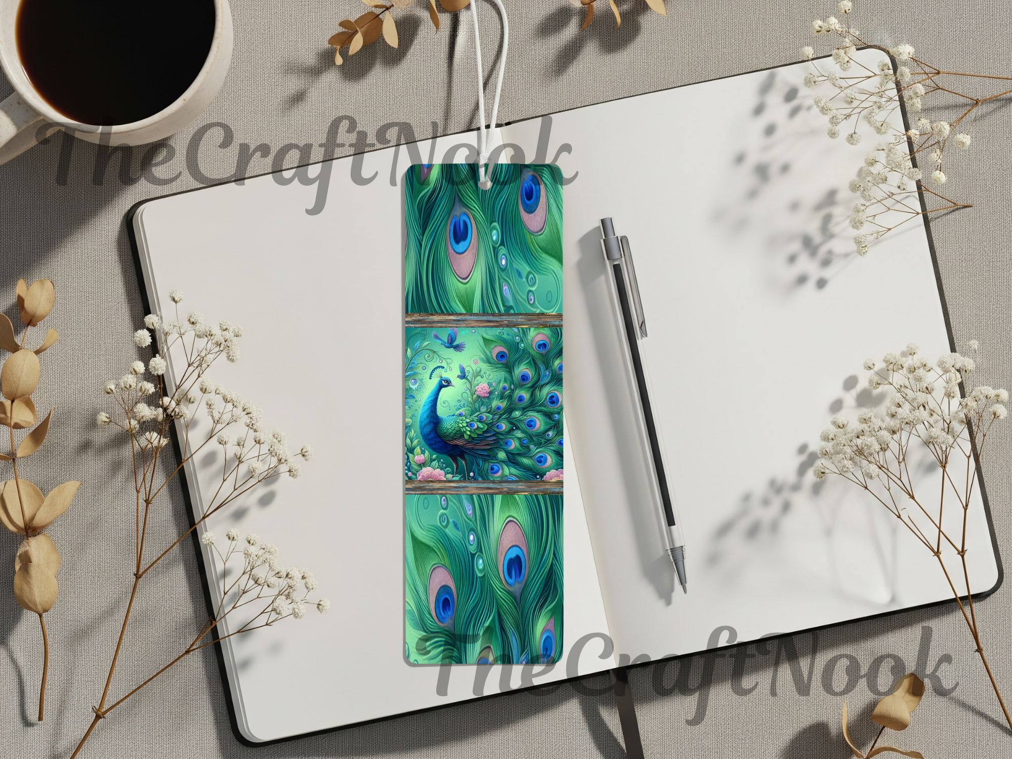Aluminum Metal Bookmarks, Peacock Images, A little luxury for every chapter