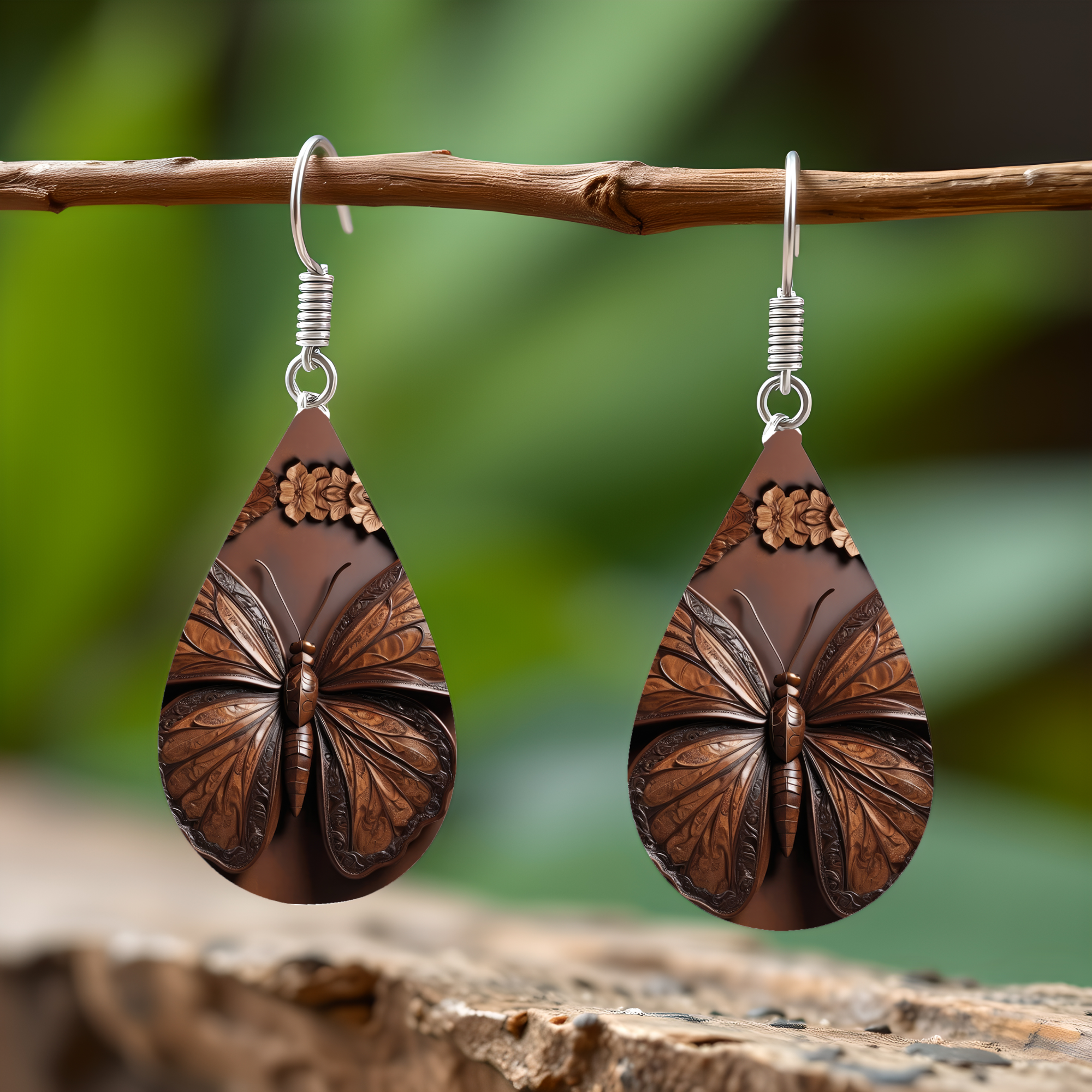 Butterfly Teardrop Earrings