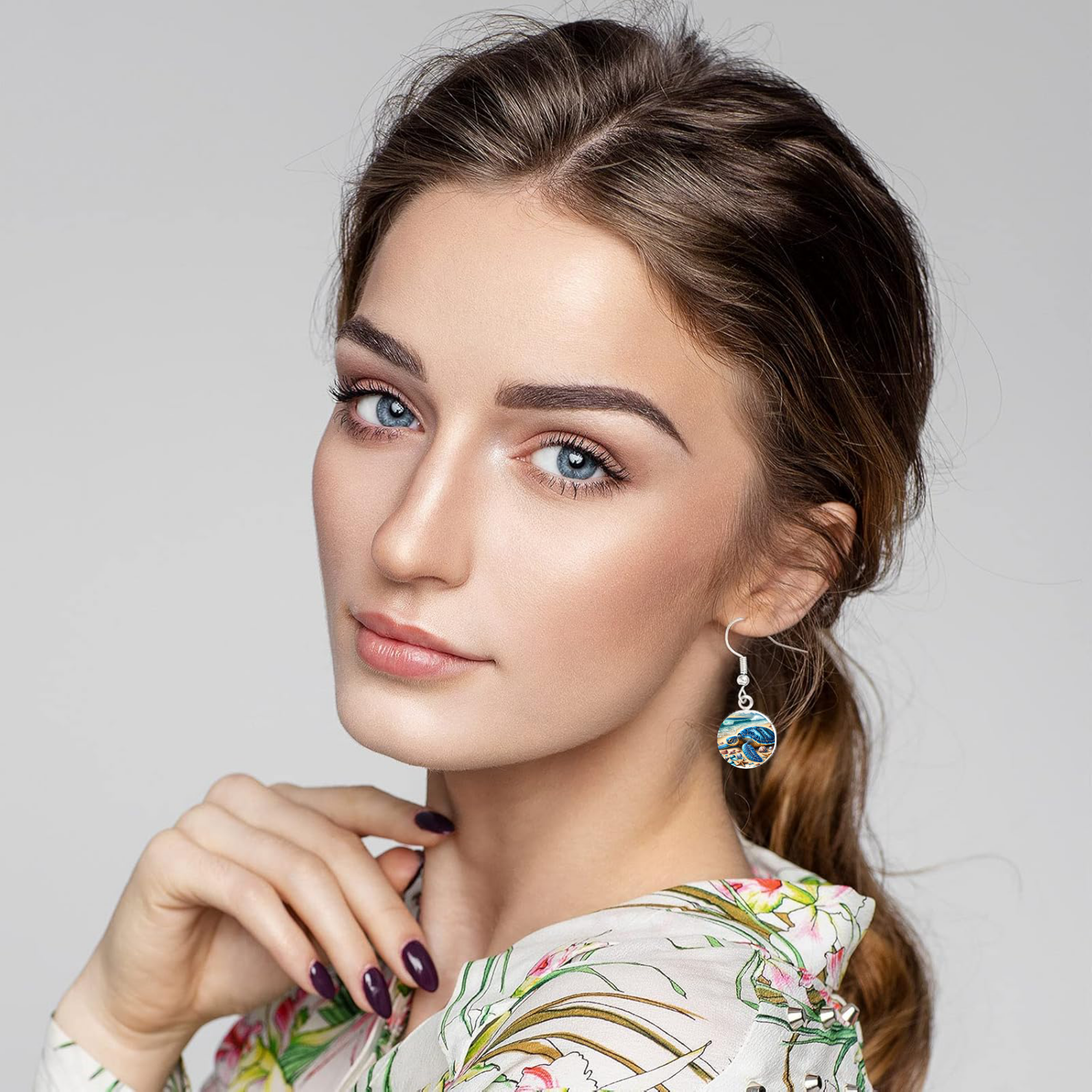 Sea Turtle Stud or Dangle Earrings — Choose Your Style & Design