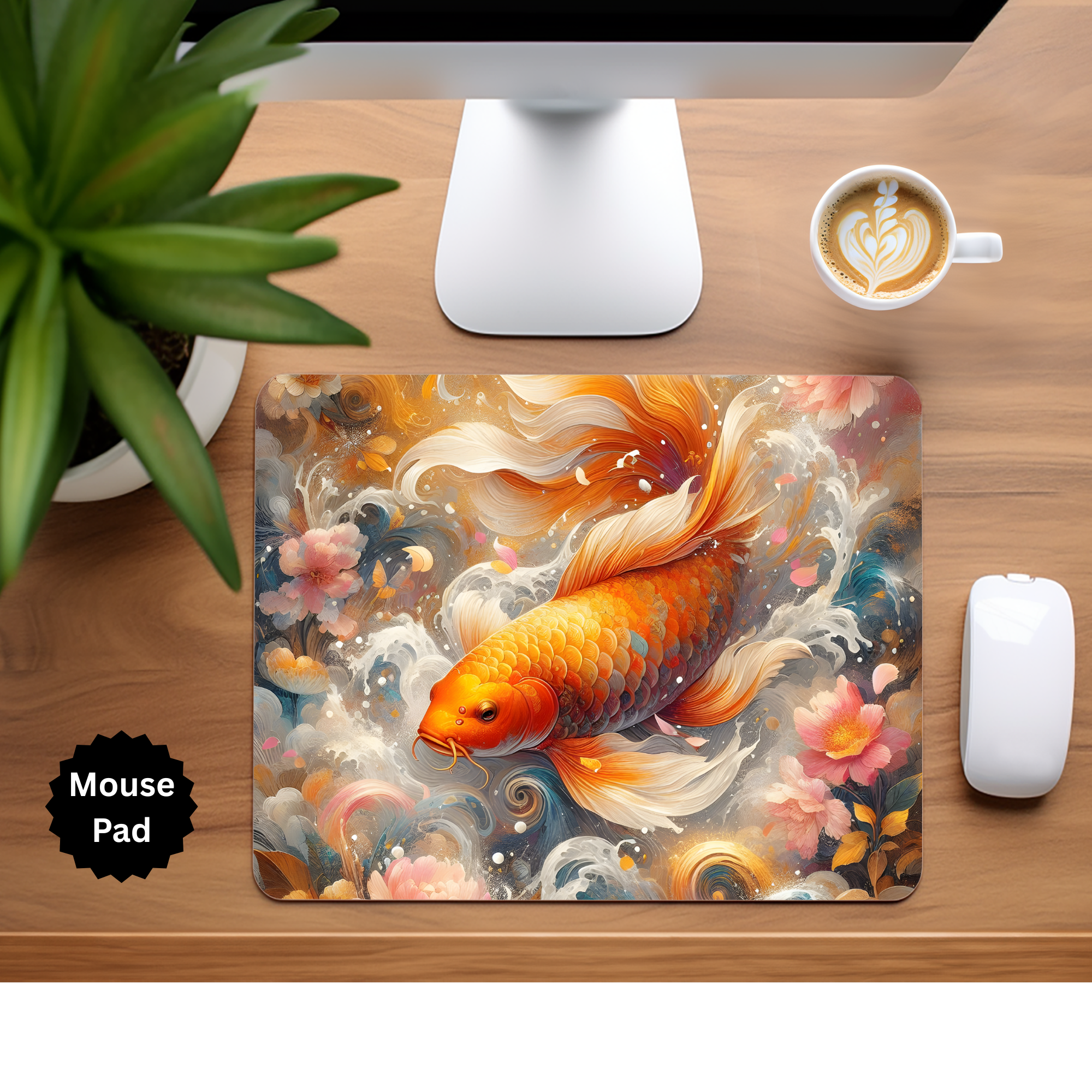 Koi Fish Mouse Pad