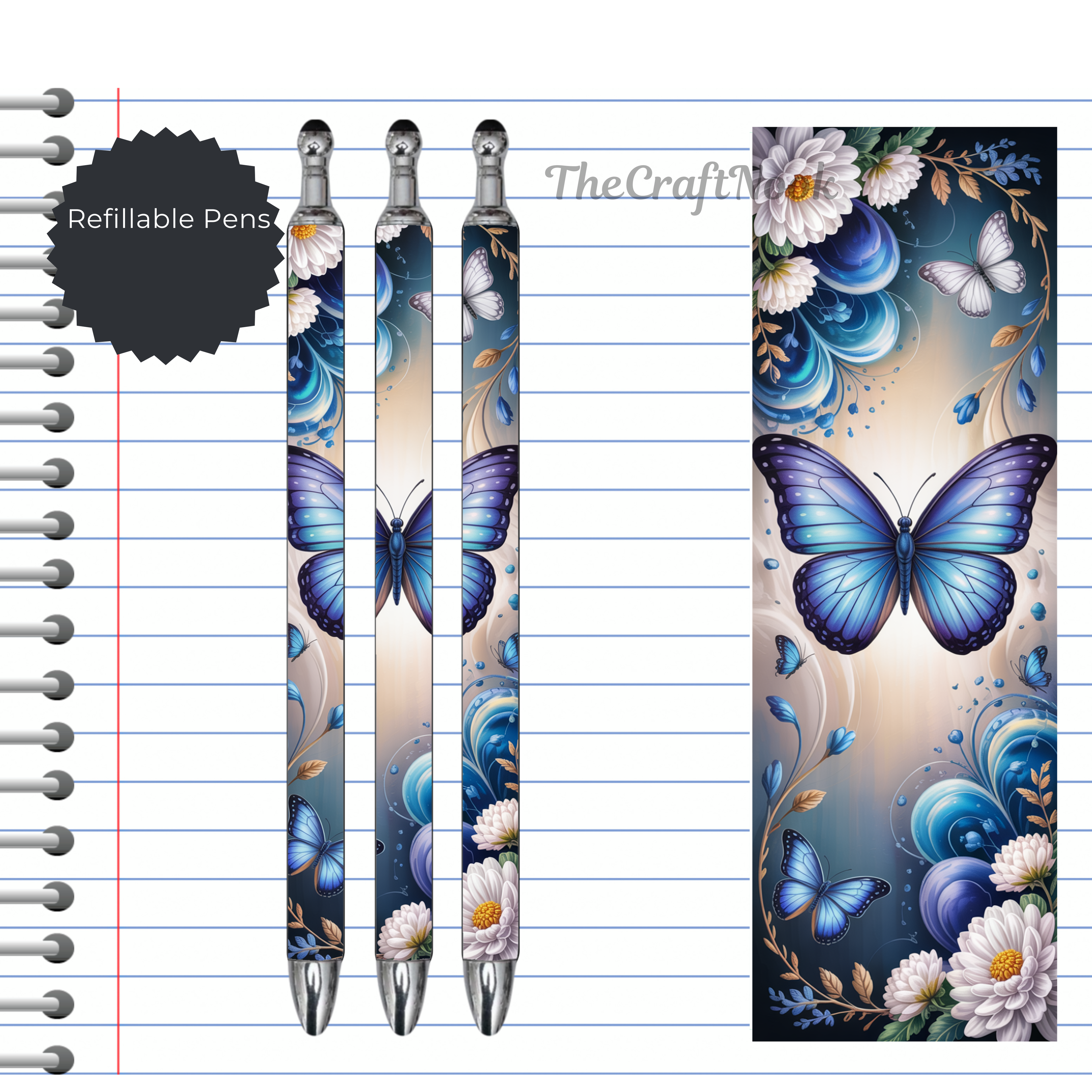 Butterfly Refillable Pens, multiple options and Images available.