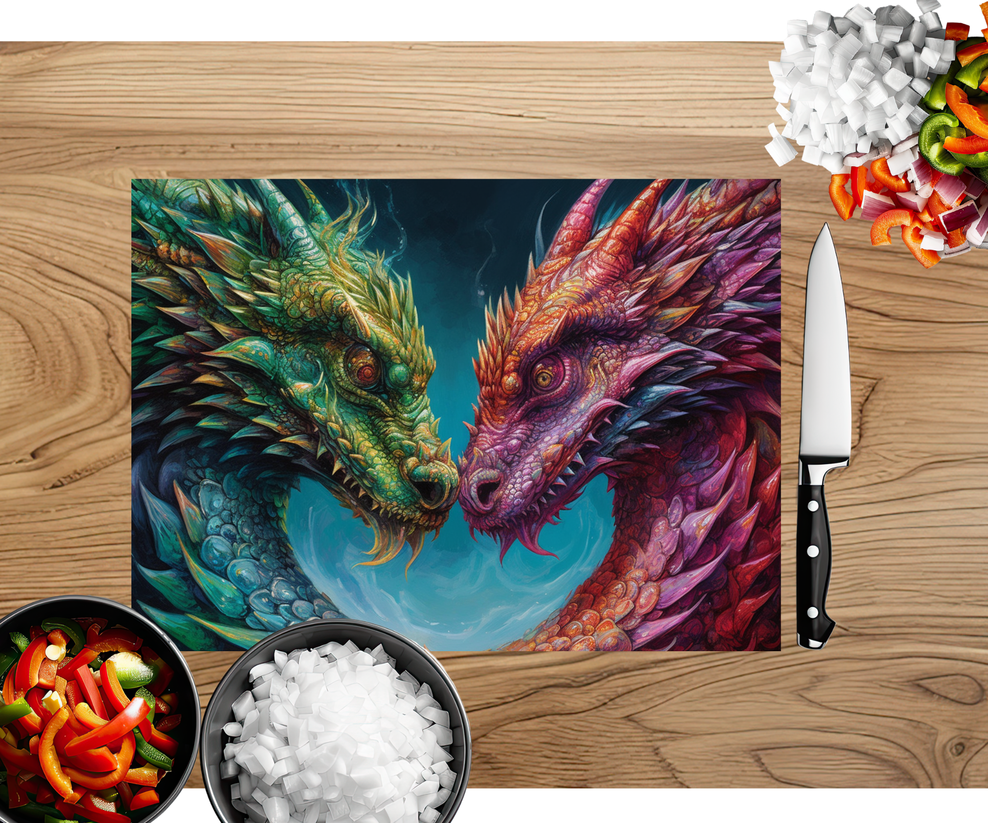 Majestic Dragon Scales Cutting Board