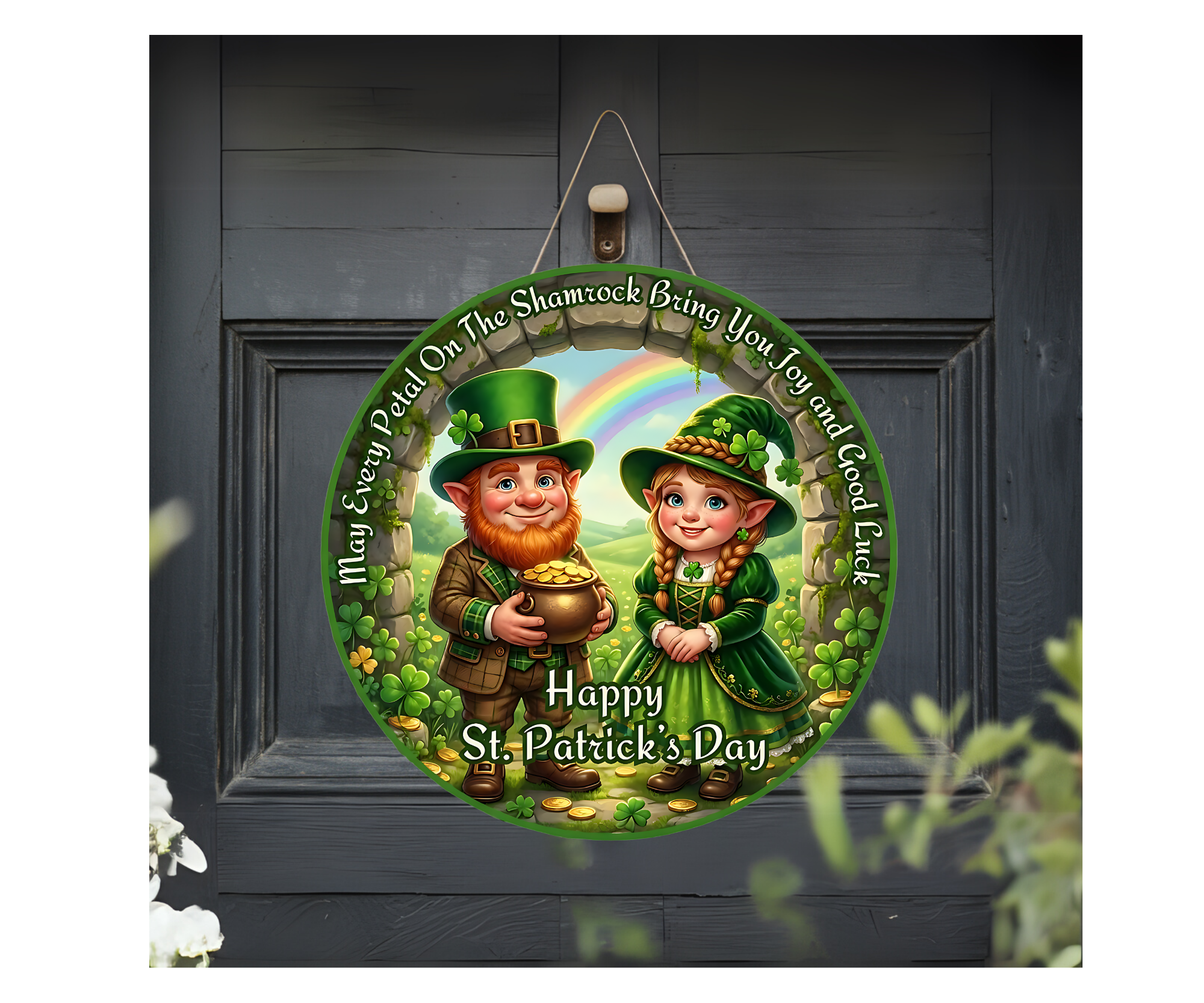 Lucky Charm Front Door Sign – St. Patrick’s Day Edition