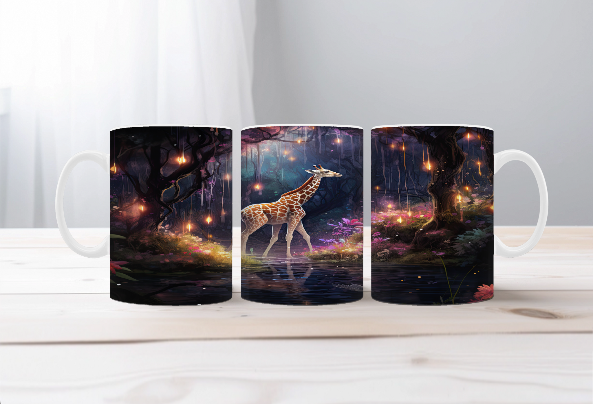 Tall Sips Giraffe Coffee Mugs, two size options.