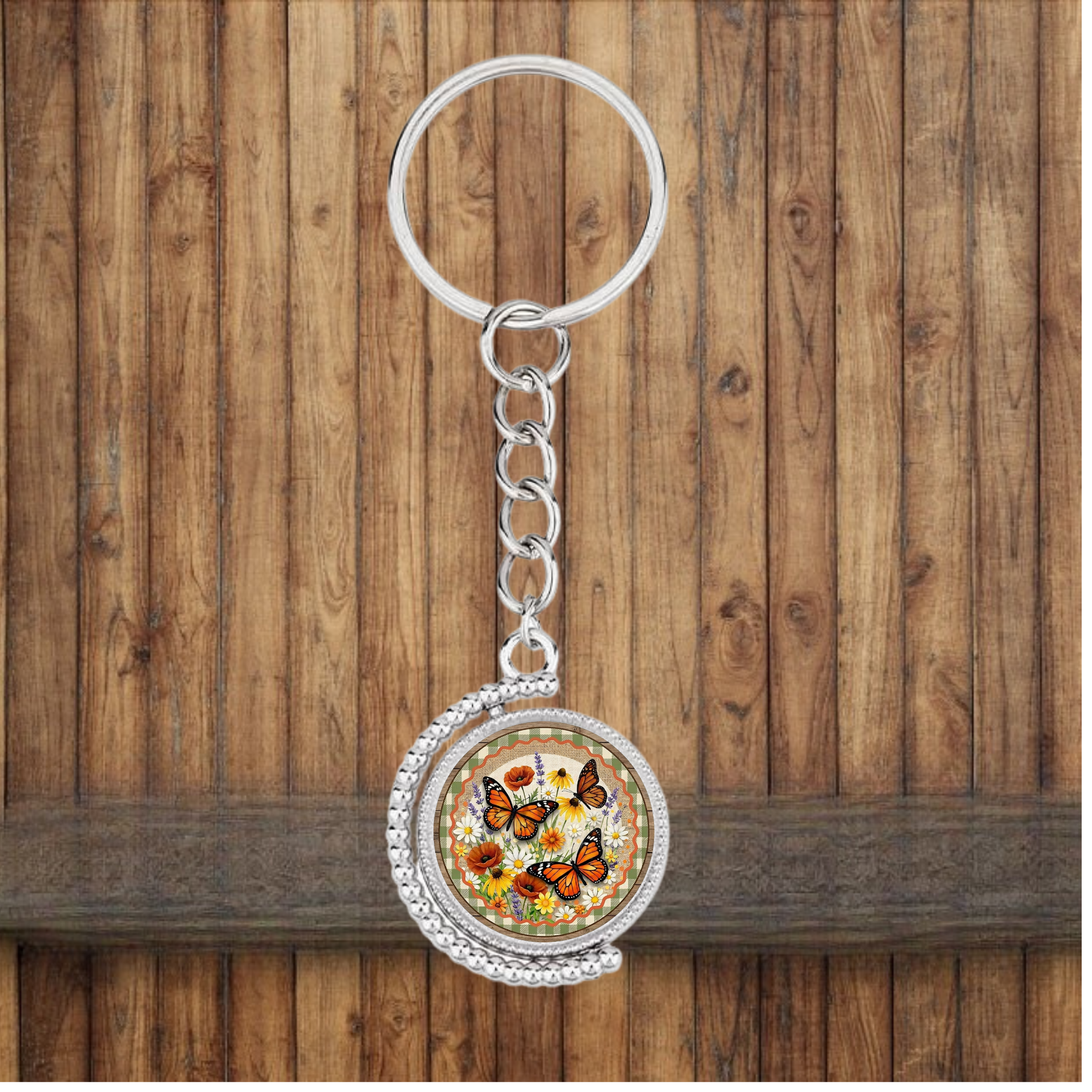Bezel Butterfly Keychain