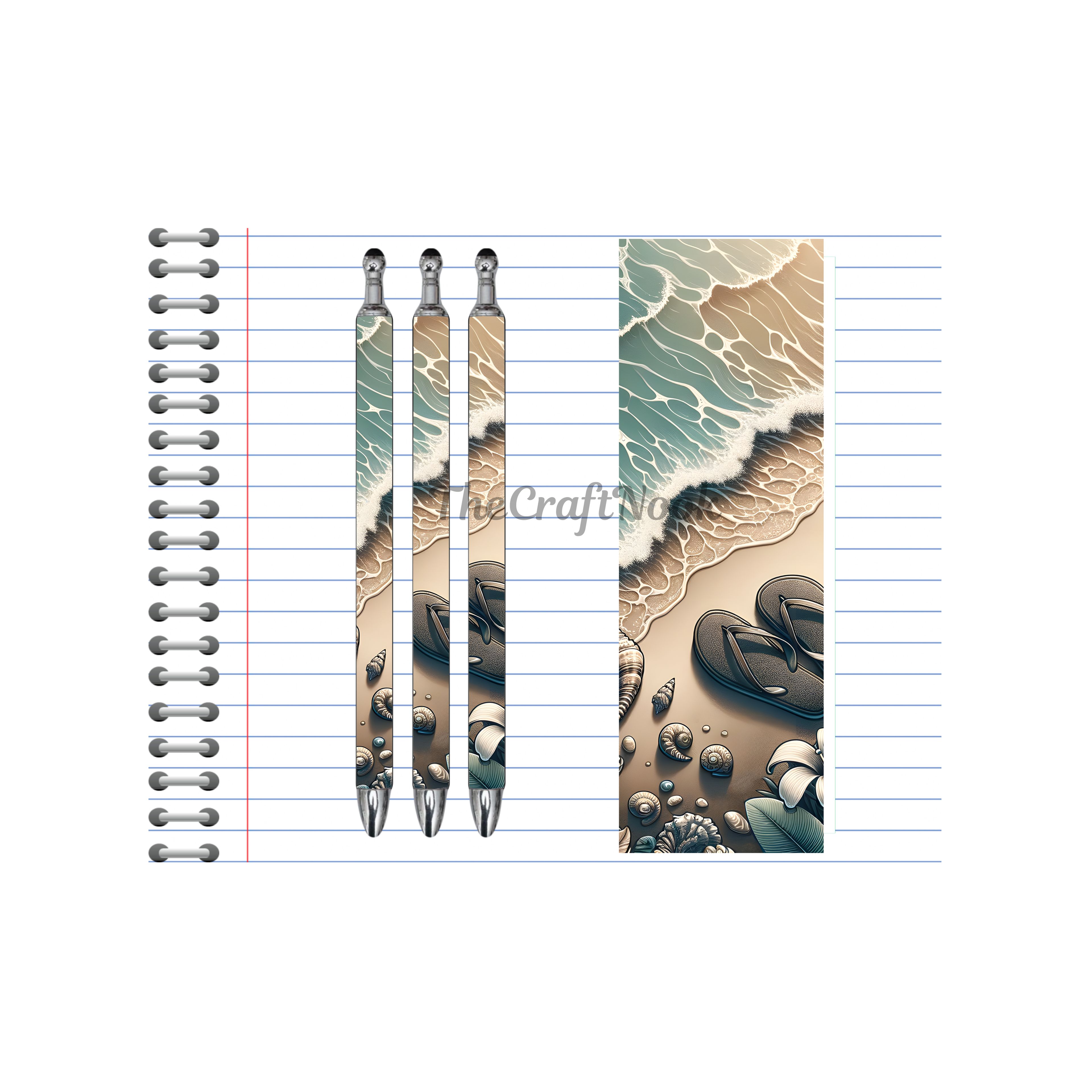 Refillable Pens, Beach Images multiple options and Images available. Beach vibes in every stroke.