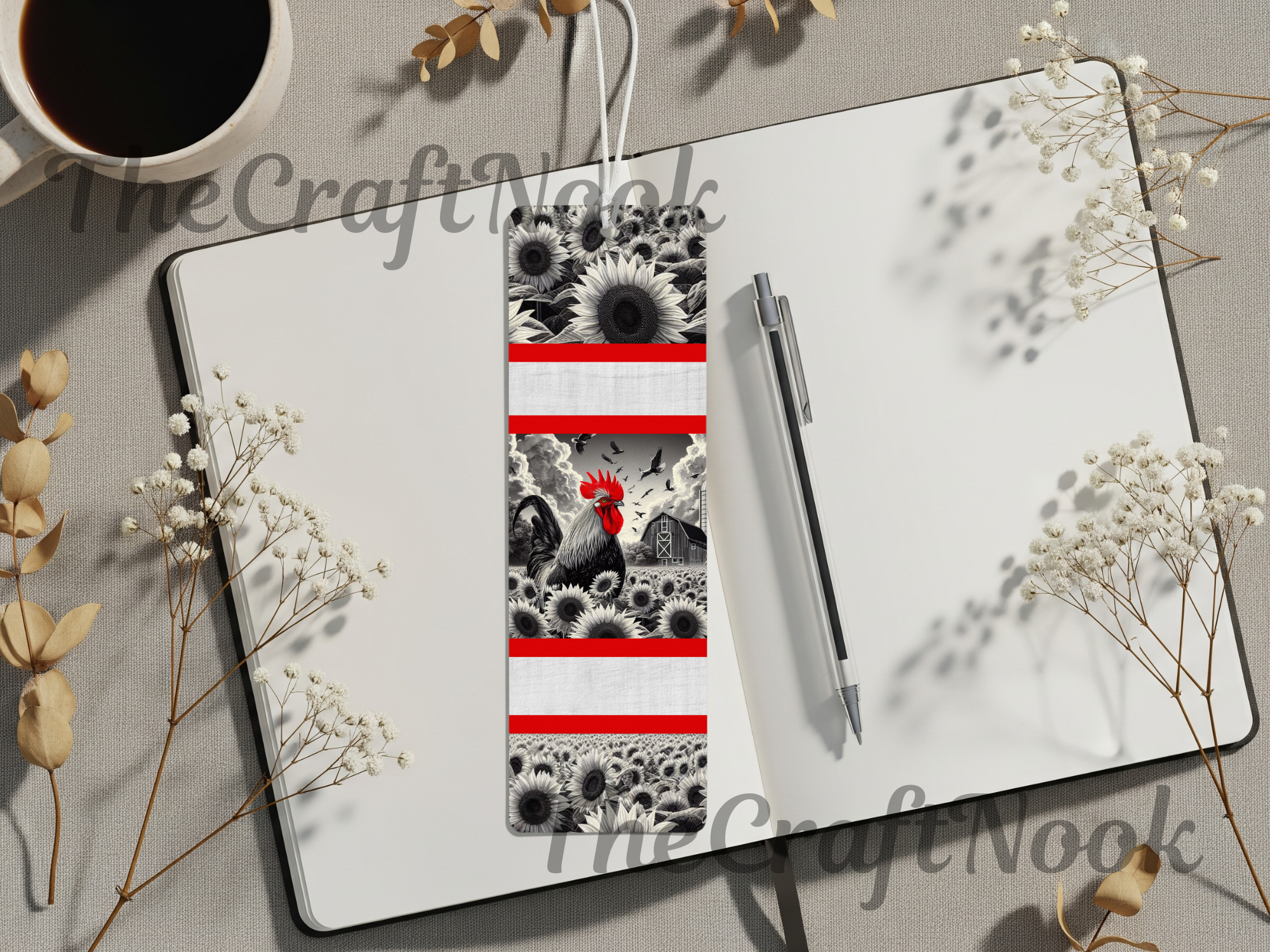 Aluminum Metal Bookmarks, Chicken Images