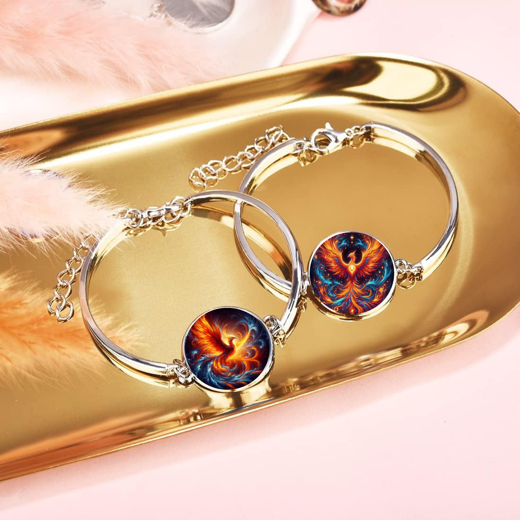 Phoenix Bracelets - Mythical Fire Bird Charm Bracelets