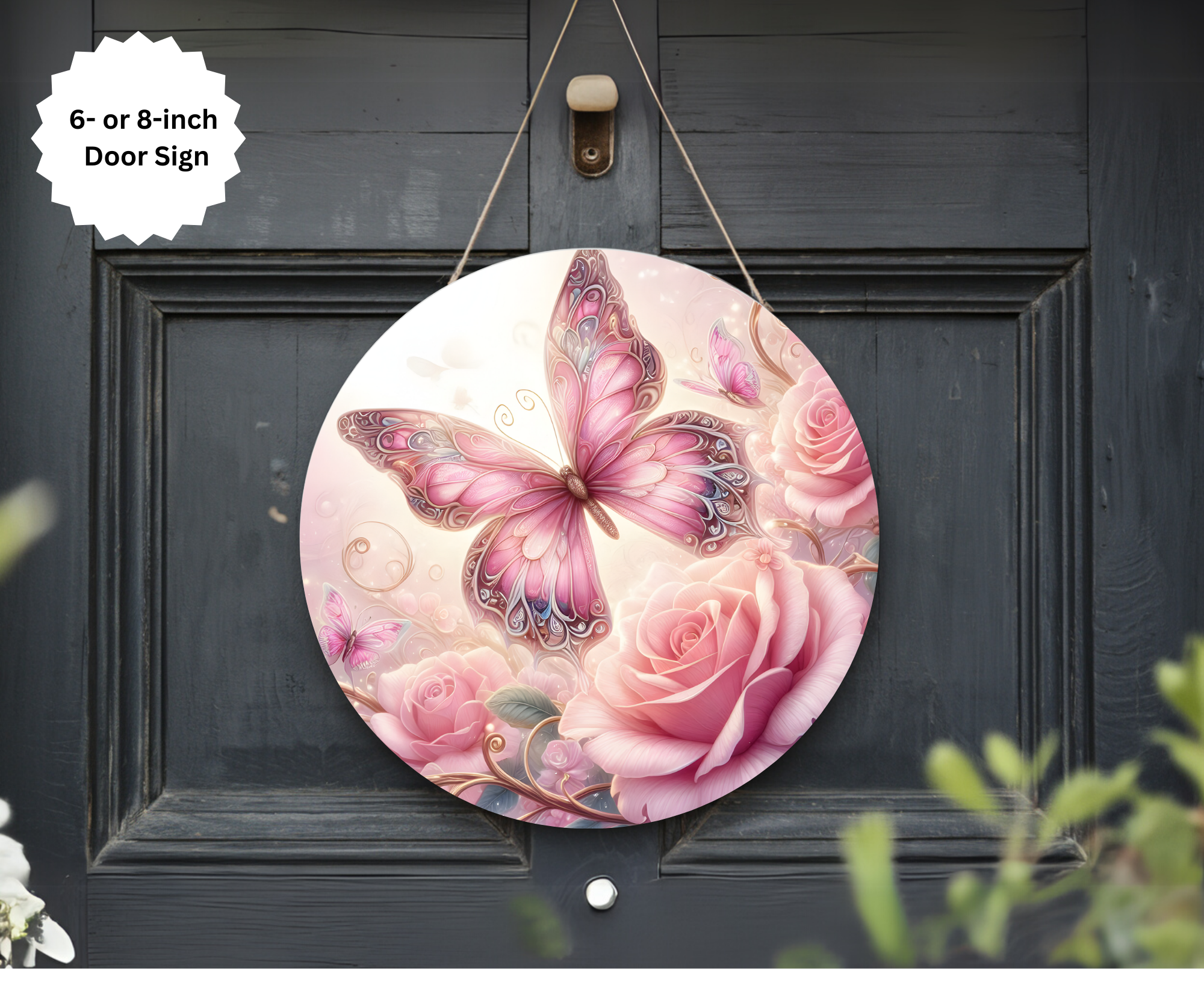 Butterfly Door Signs, Multiple images options.