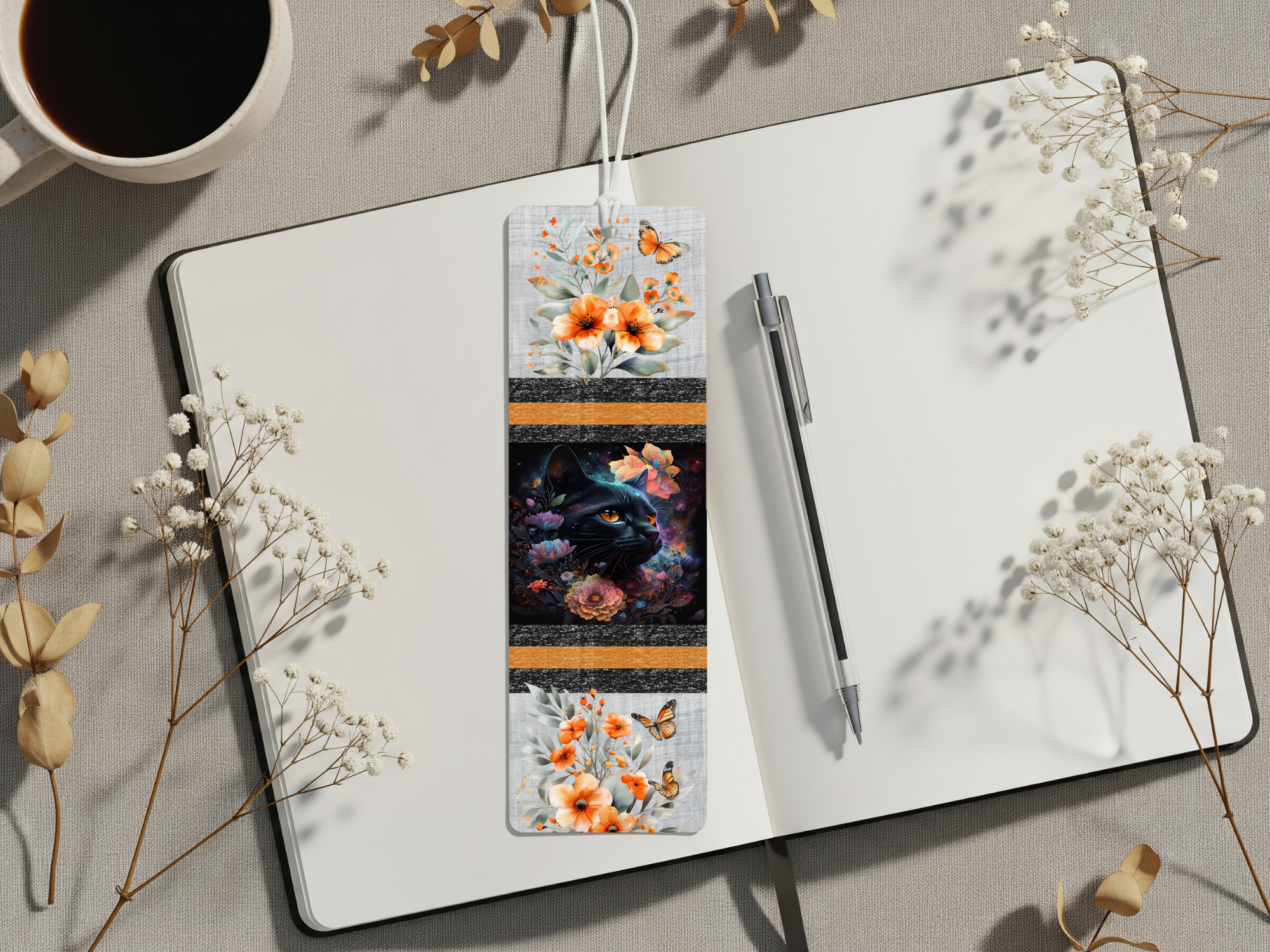 Aluminum Metal Bookmarks, Cat Images. A purr‑fect pause in your story