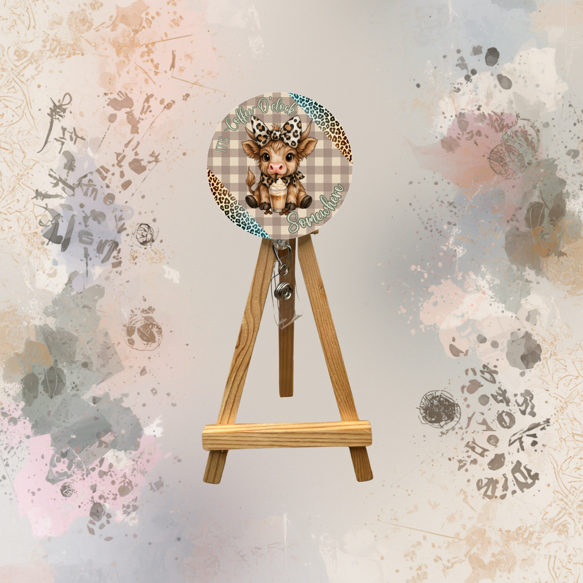 Rise & Grind Badge Pull. Multiple Images available. Add beads or shimmer glitter options.