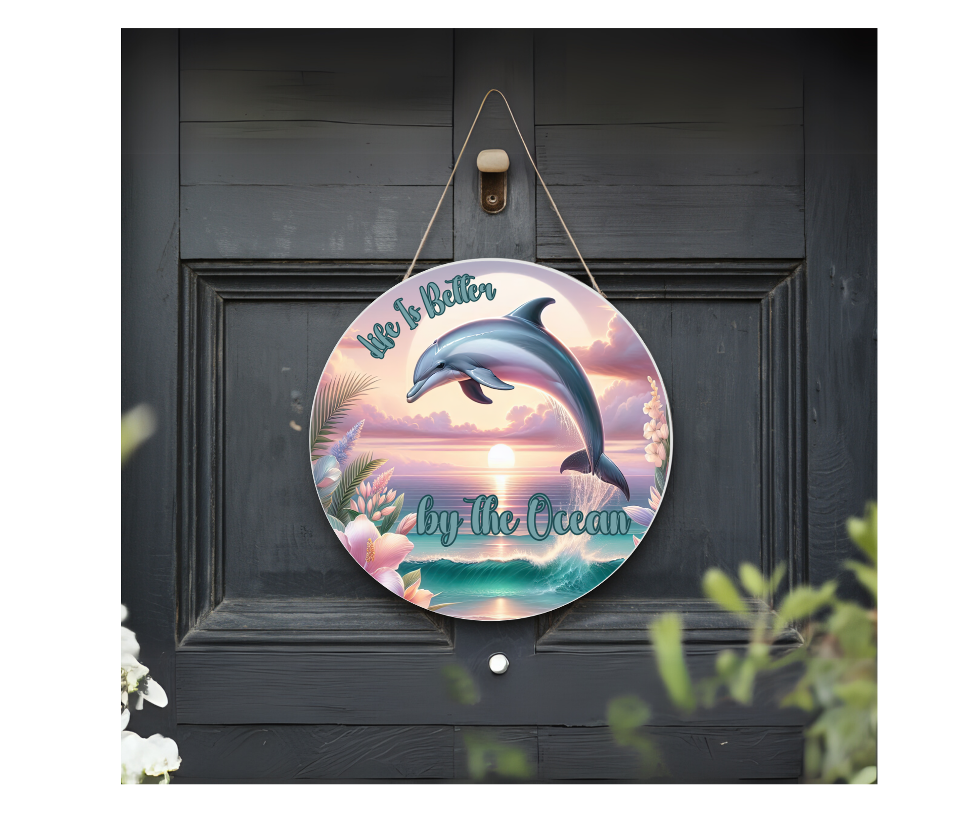 Make a Splash Dolphin Door Signs, Multiple images options.