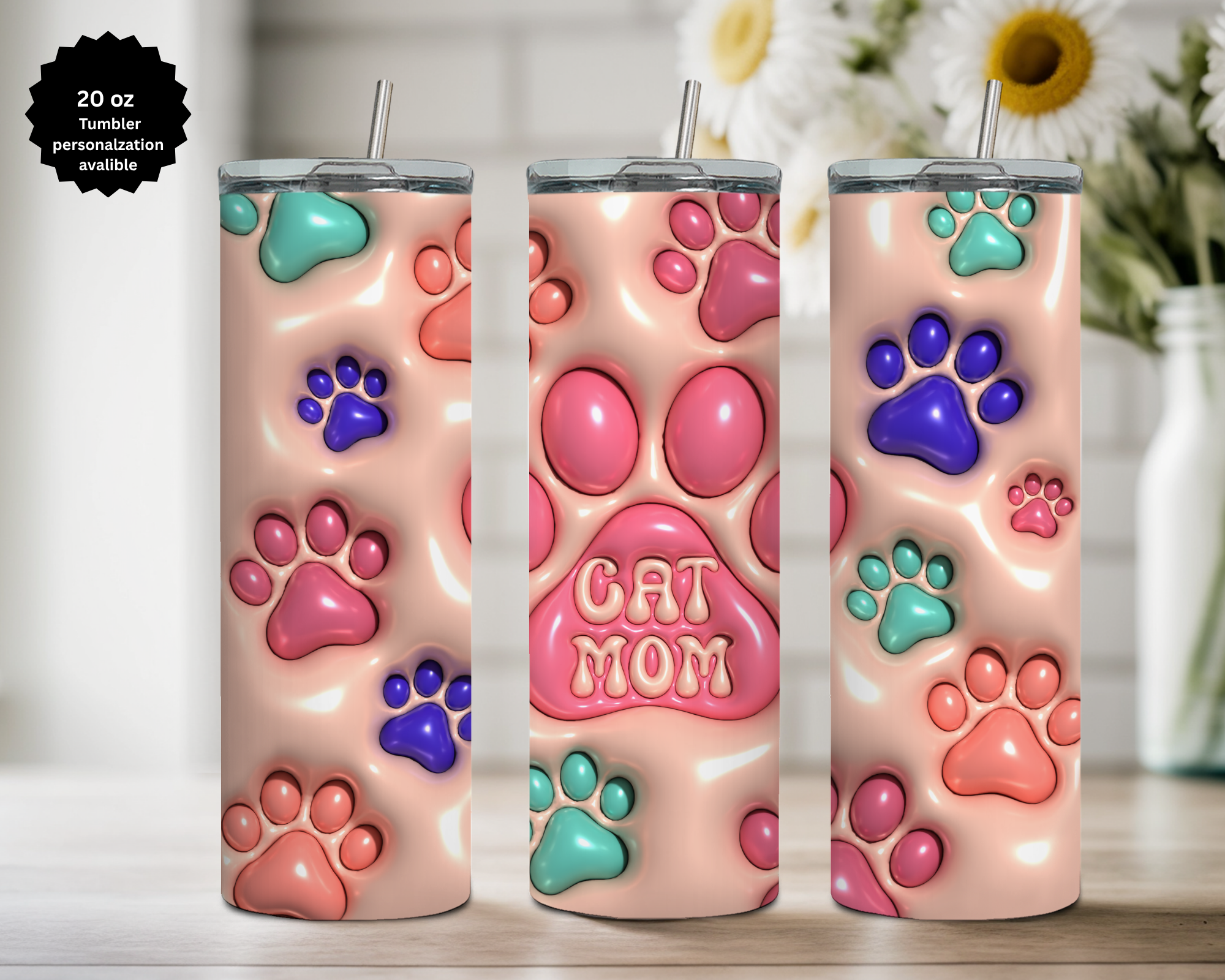 All Mother's 20 oz Stainless Steel Tumbler - Human, and Paws