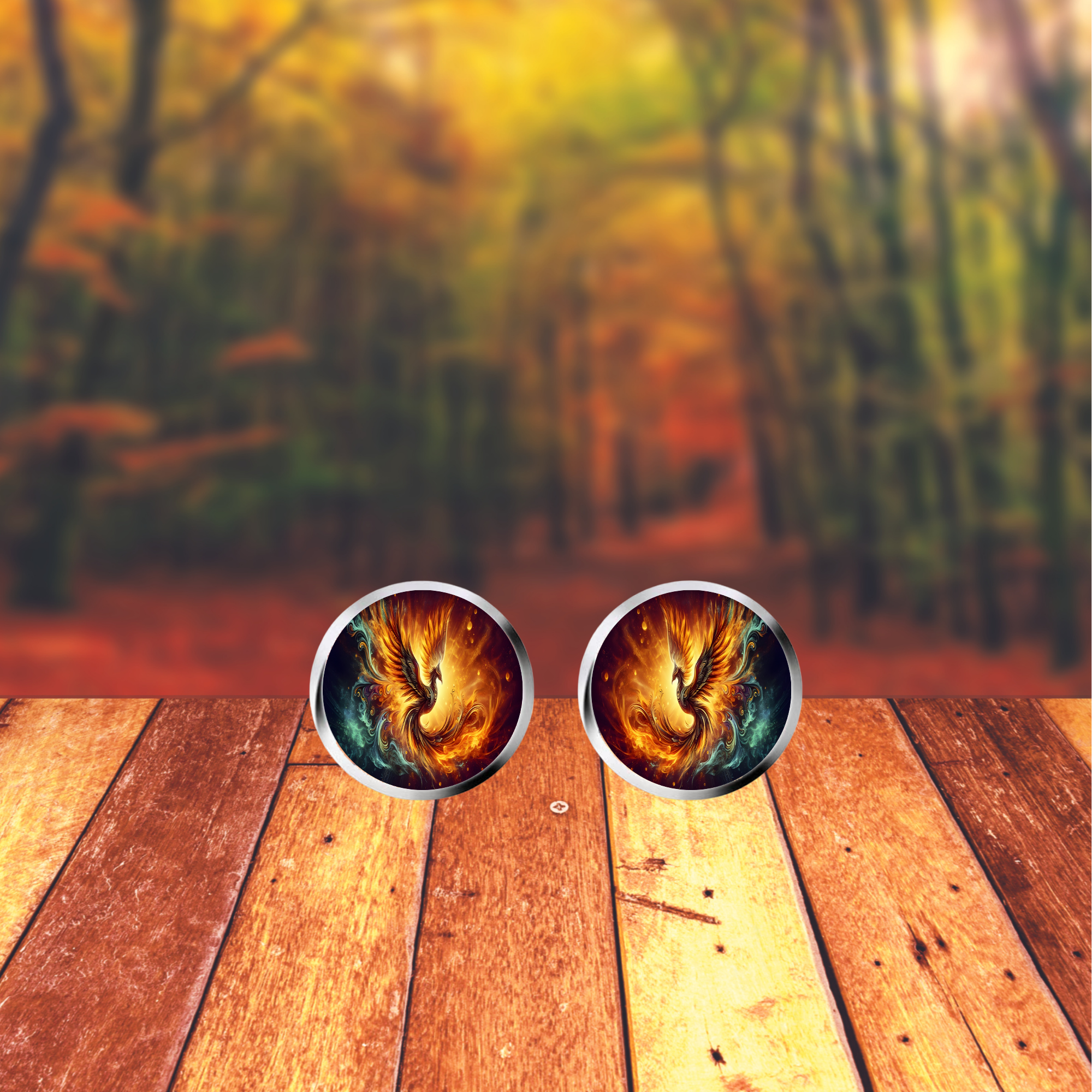 Phoenix Stud or Dangle Earrings