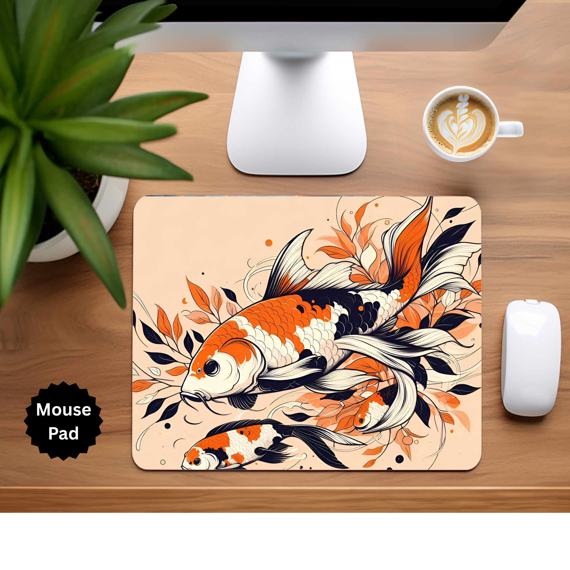 Koi Fish Mouse Pad
