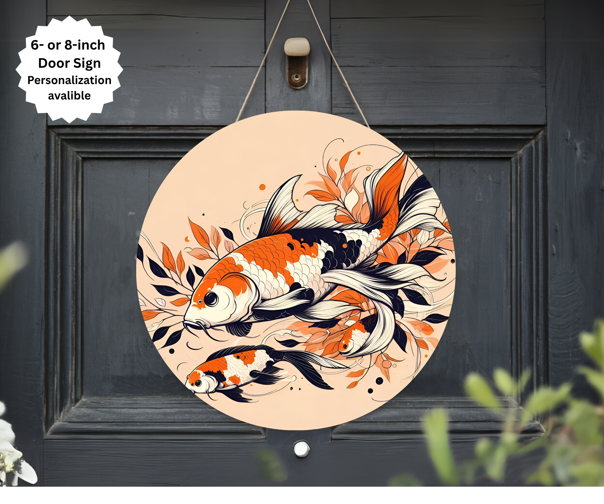 Koi Fish Door Signs