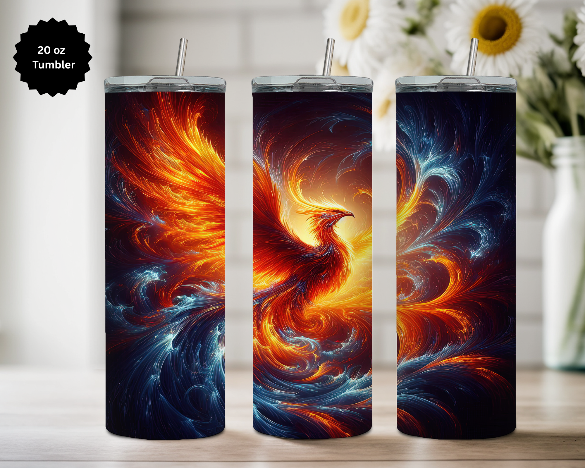 Phoenix 20 oz Stainless Steel Tumbler - Rise & Shine Collection