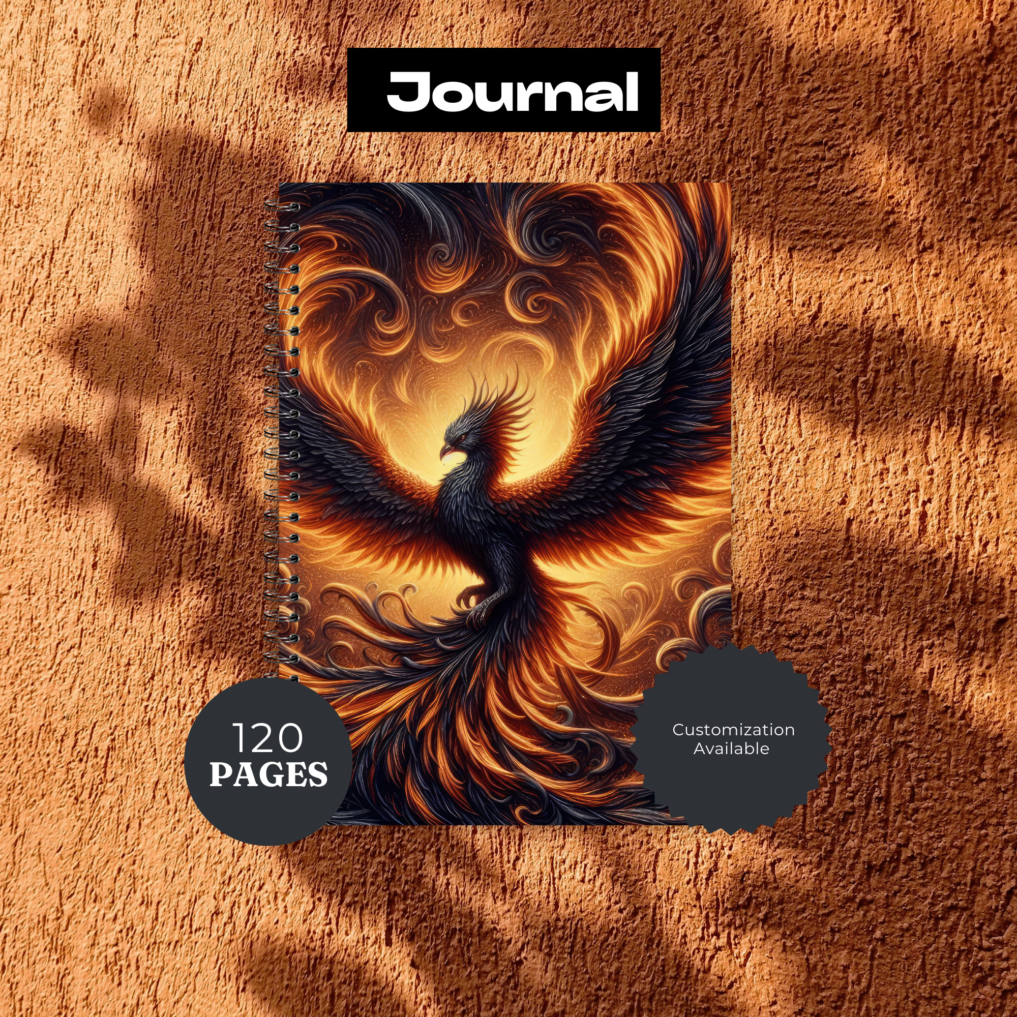 Phoenix Journal - 120 Page Lined Notebook for Writing & Planning