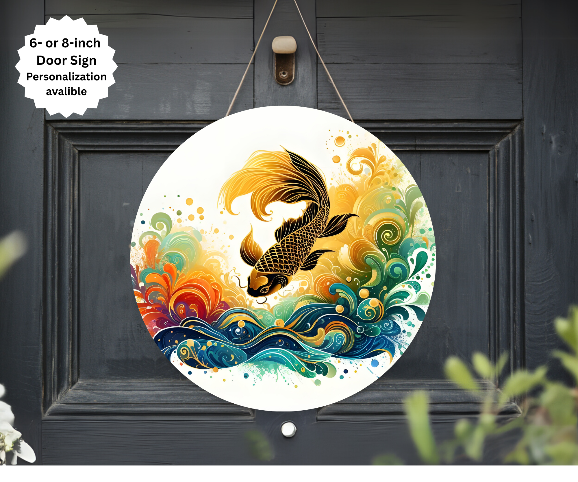 Koi Fish Door Signs