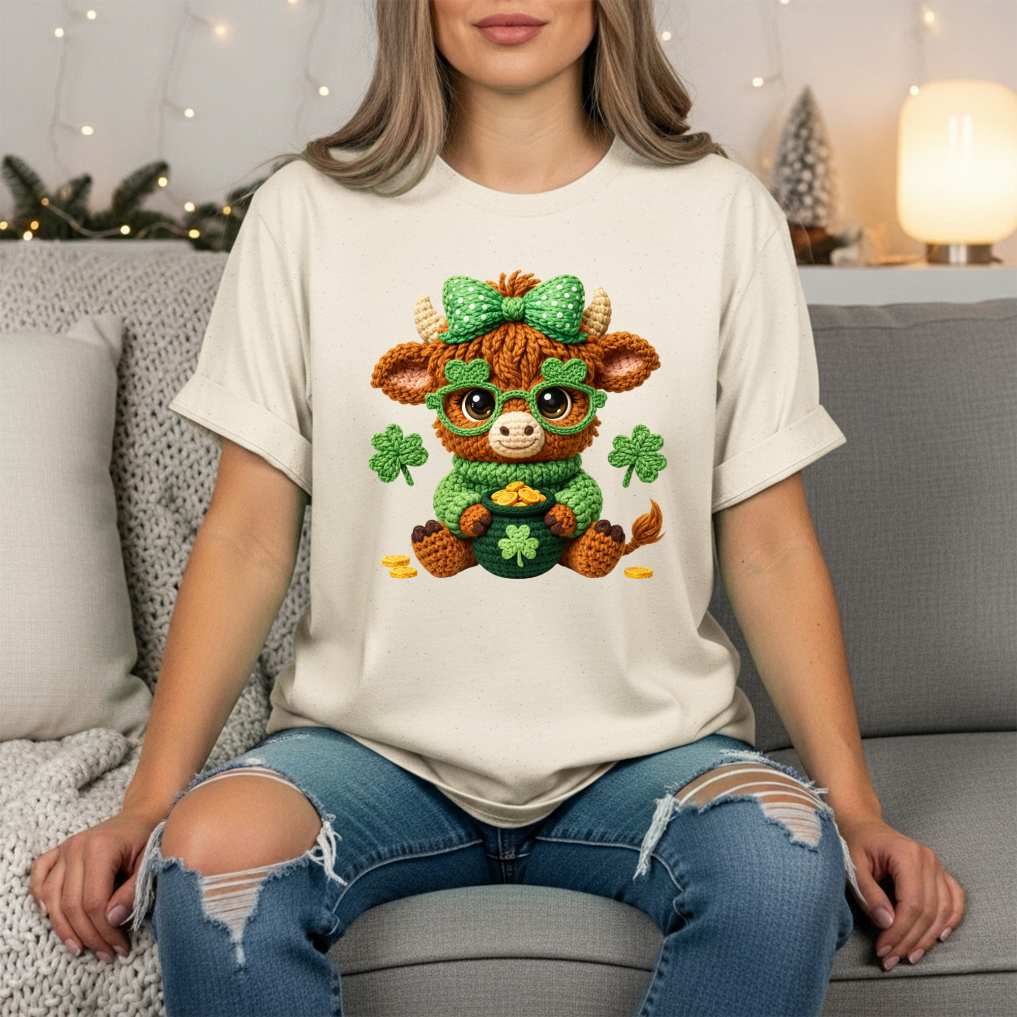 St Patty Yarn Cow