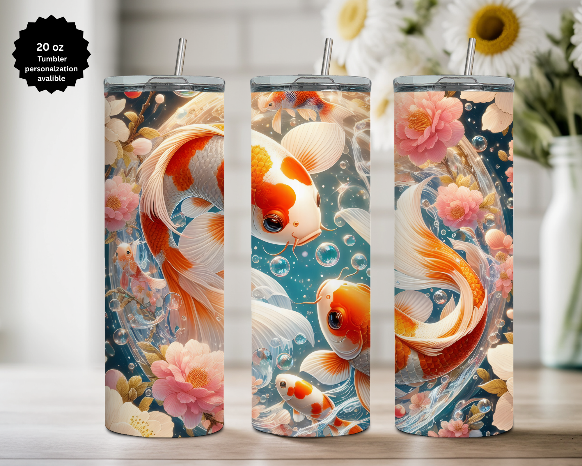 Koi Fish 20 Oz Tumblers