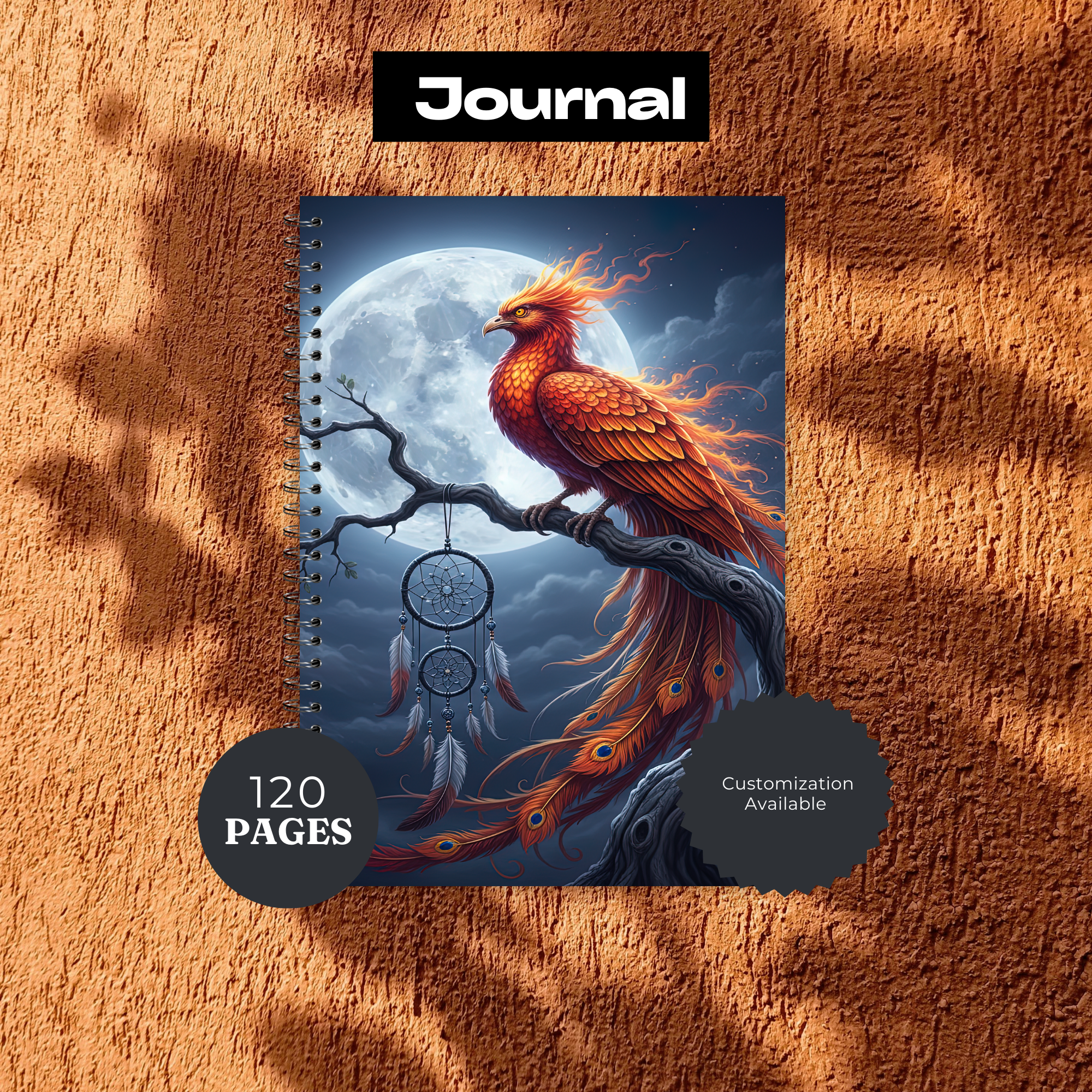 Phoenix Journal - 120 Page Lined Notebook for Writing & Planning