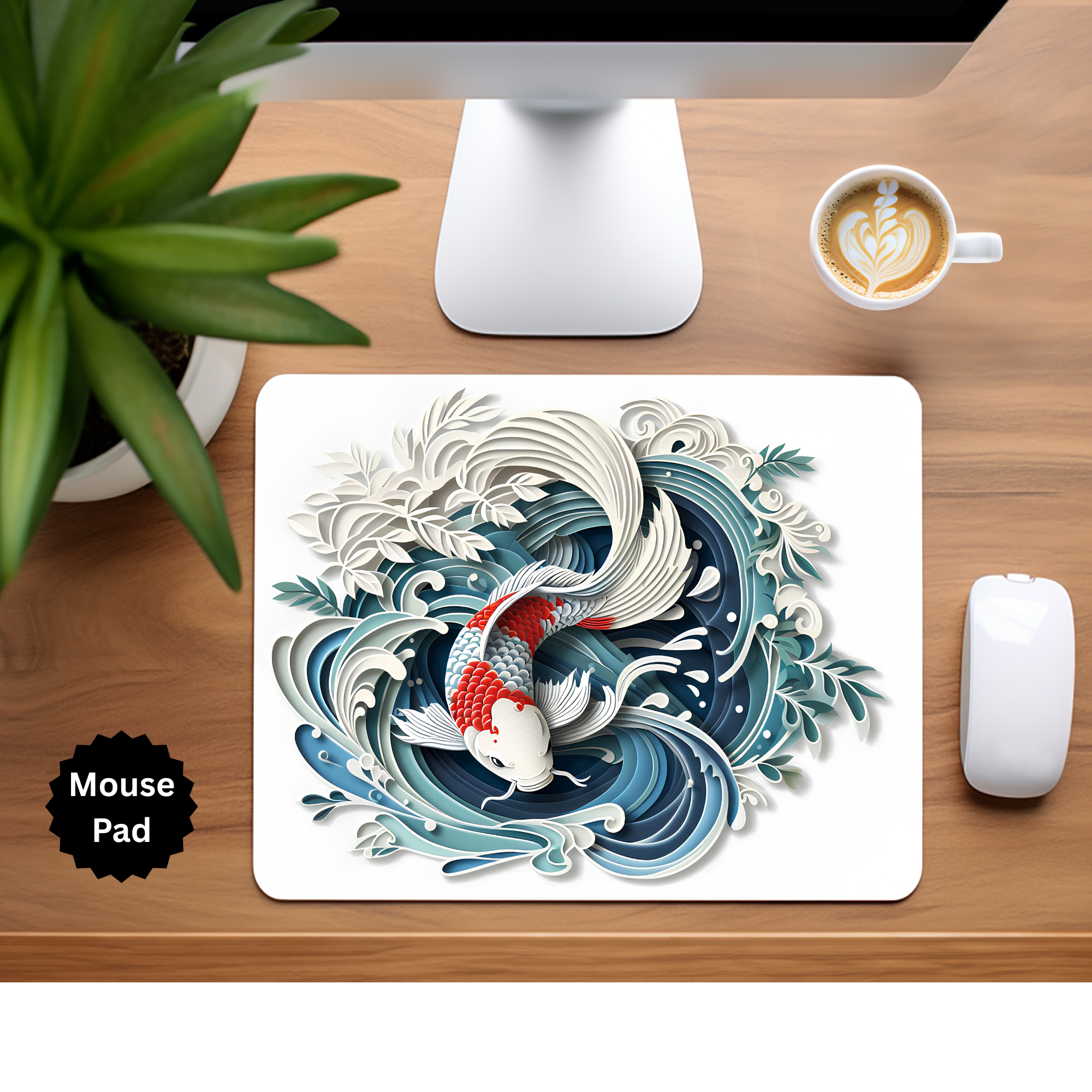 Koi Fish Mouse Pad