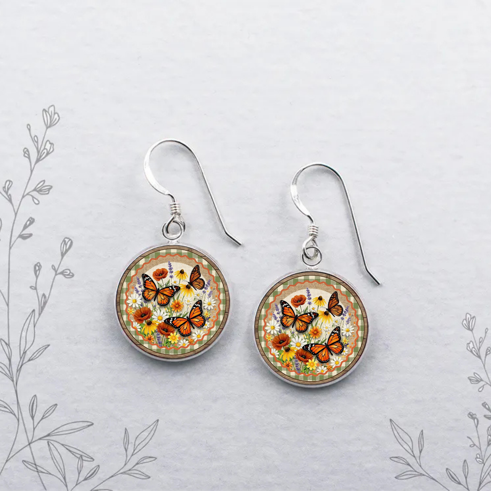 Butterfly Stud or Dangle Earrings