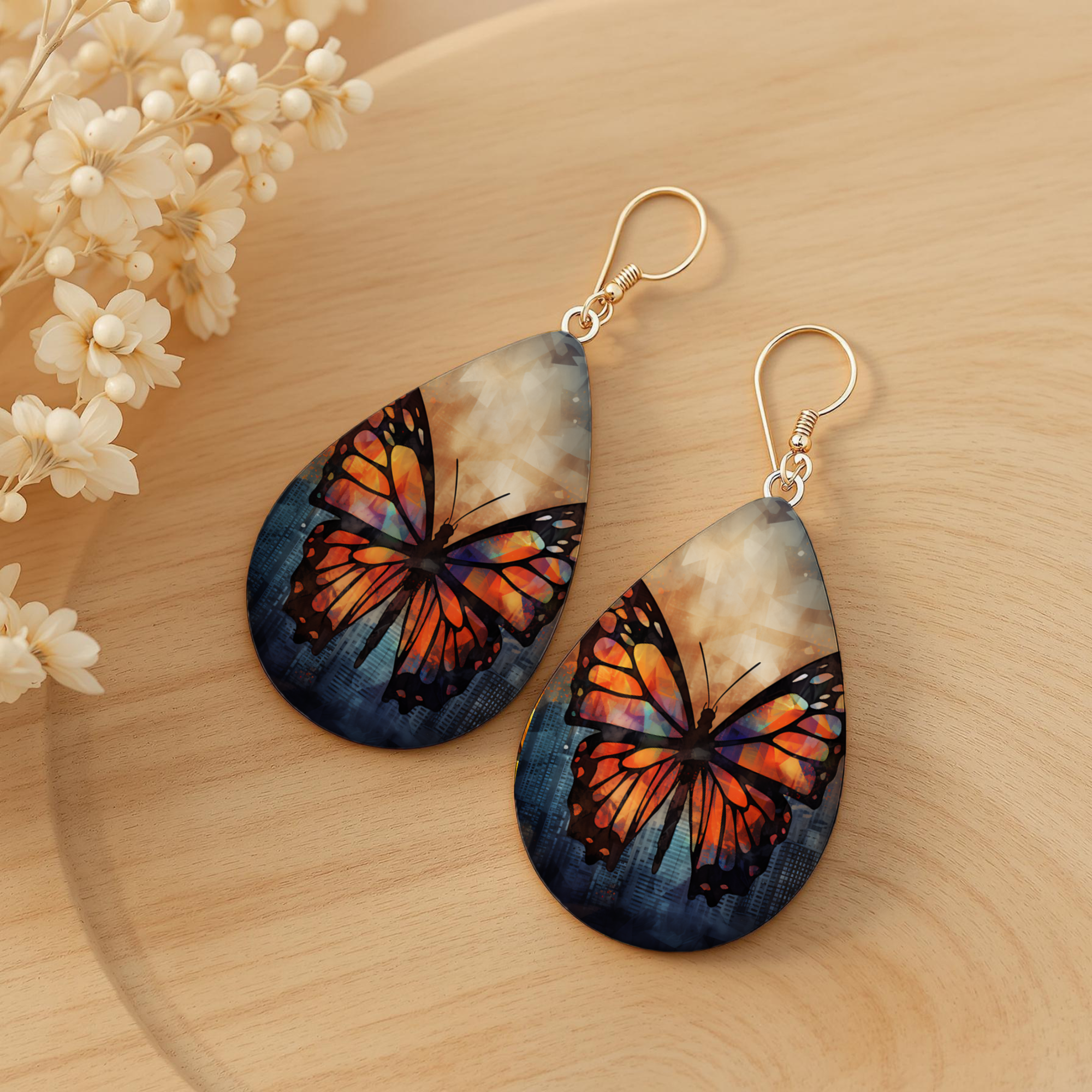 Butterfly Teardrop Earrings
