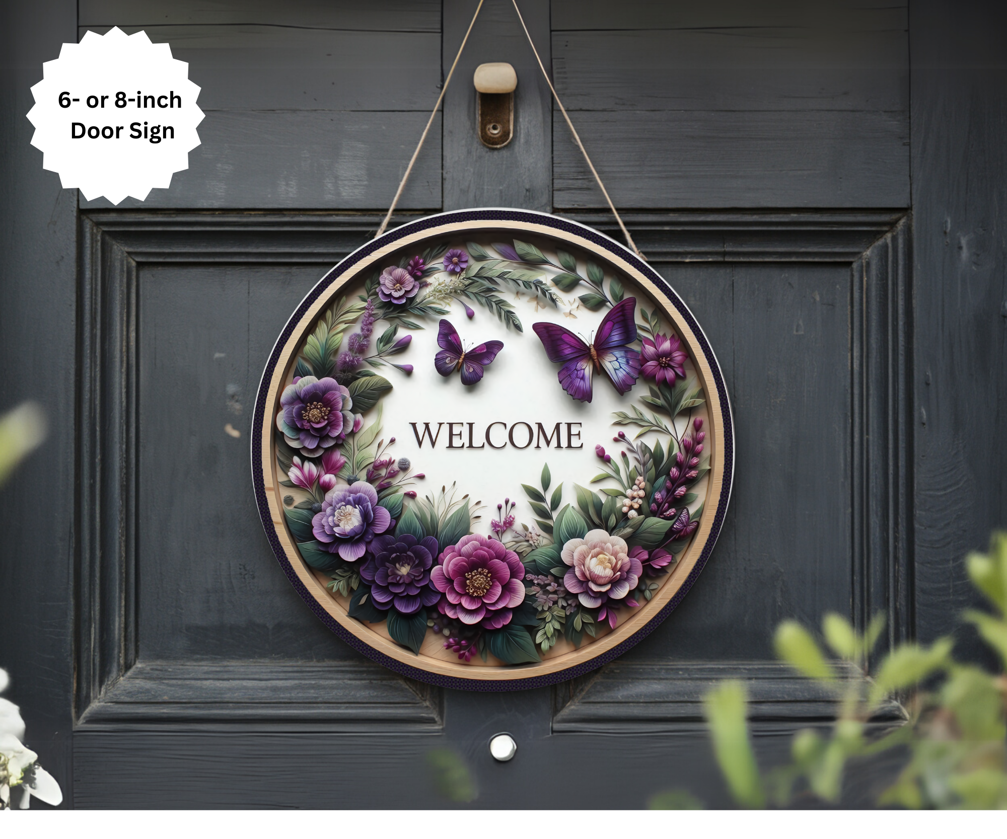 Butterfly Door Signs, Multiple images options.