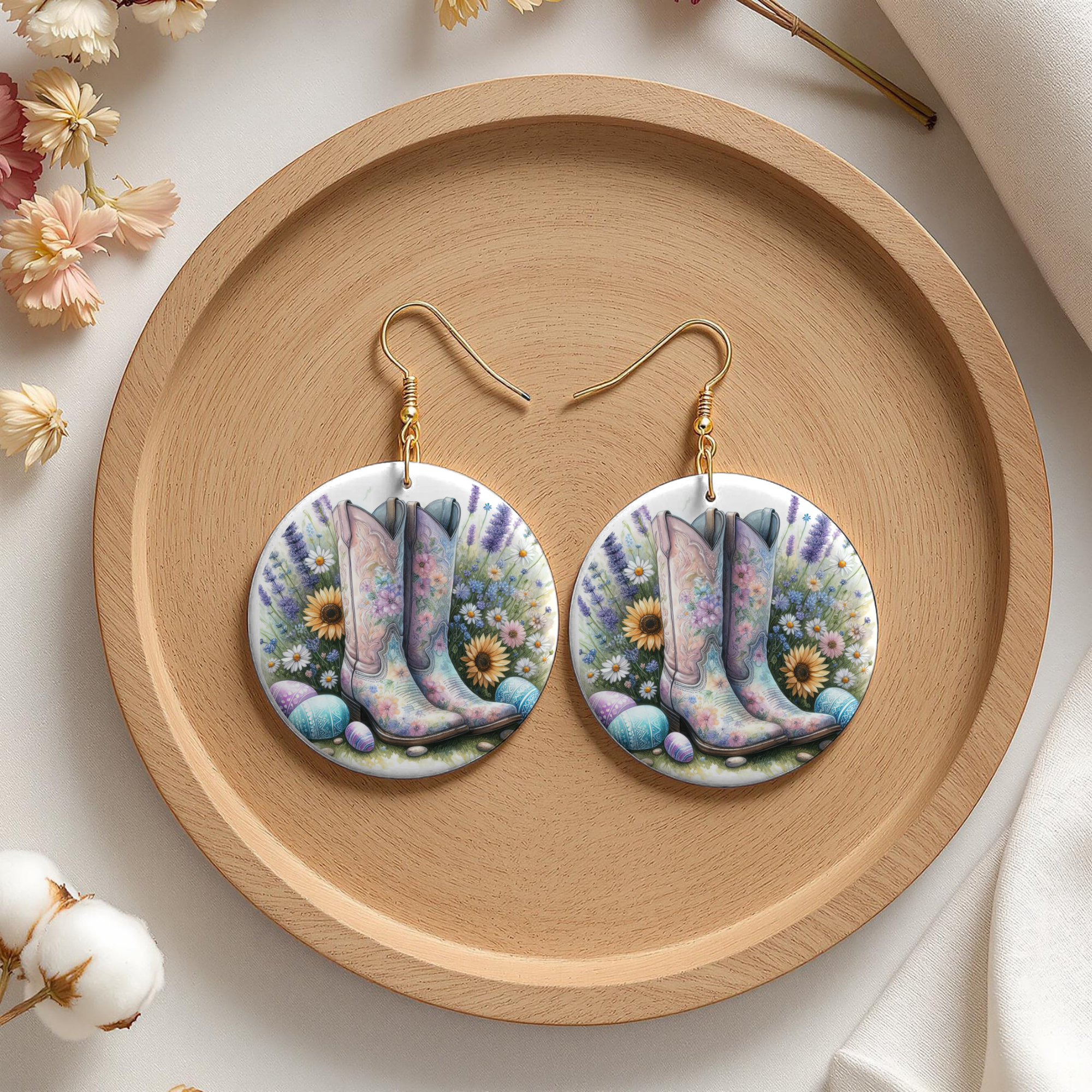 Spring Boots Easter Earrings