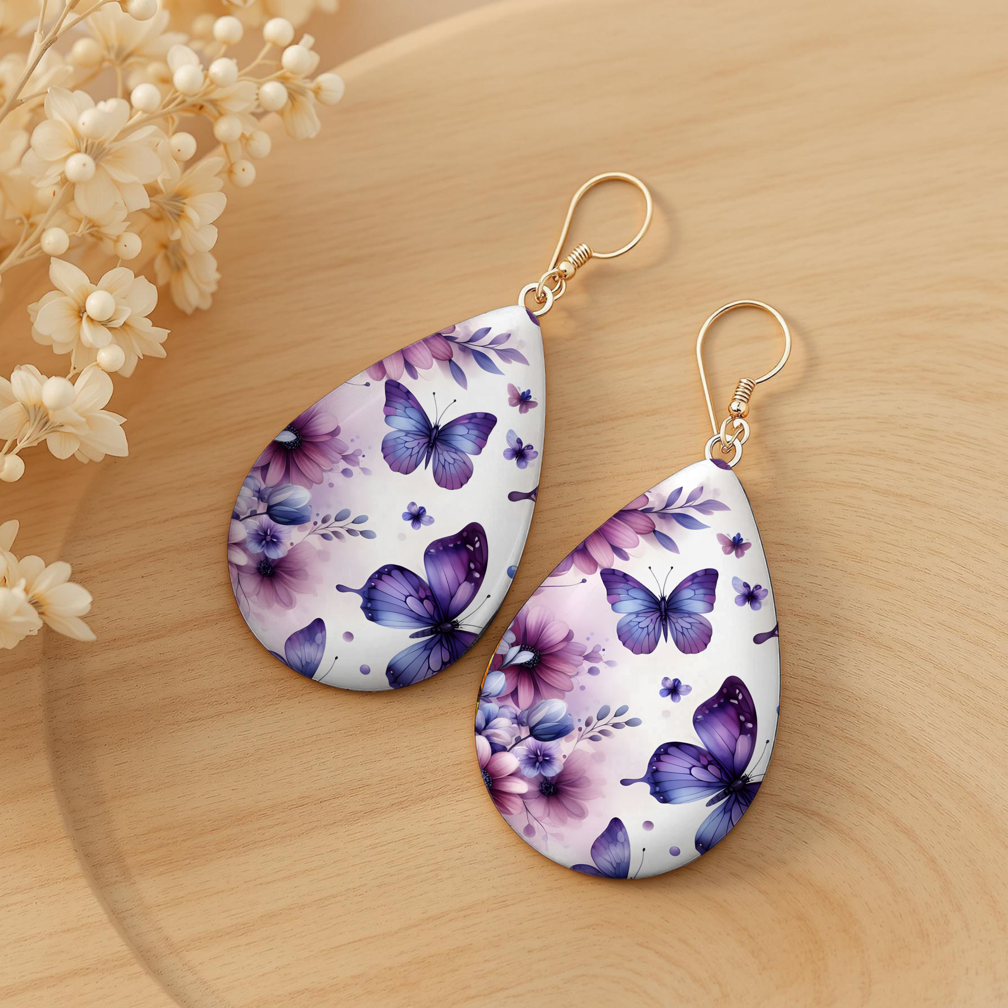 Butterfly Teardrop Earrings