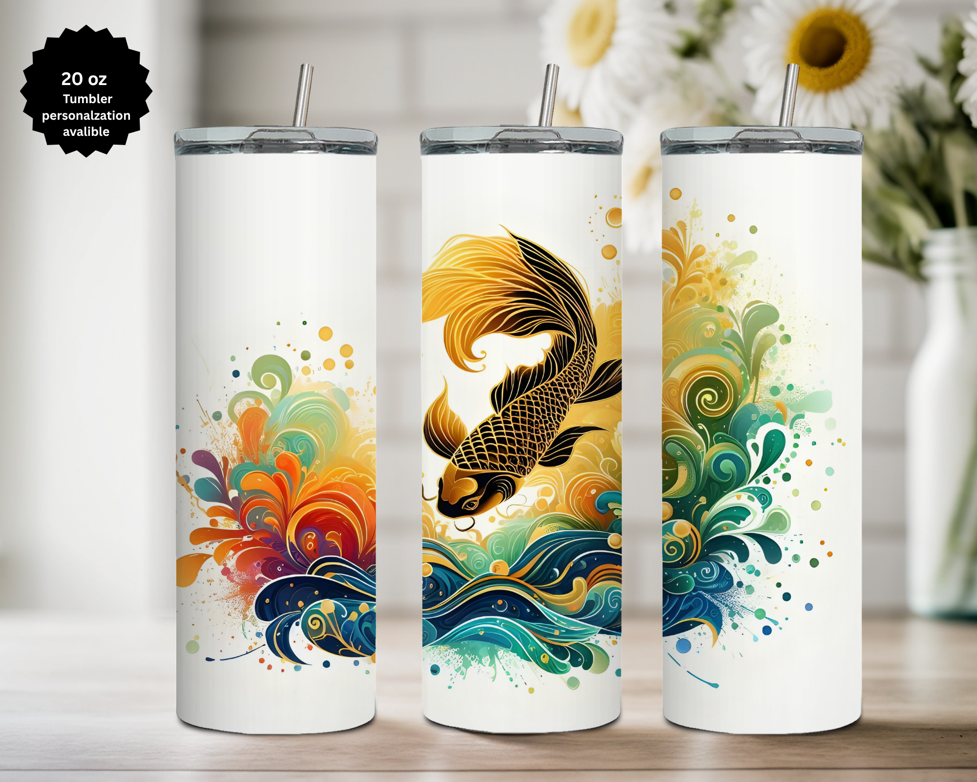 Koi Fish 20 Oz Tumblers