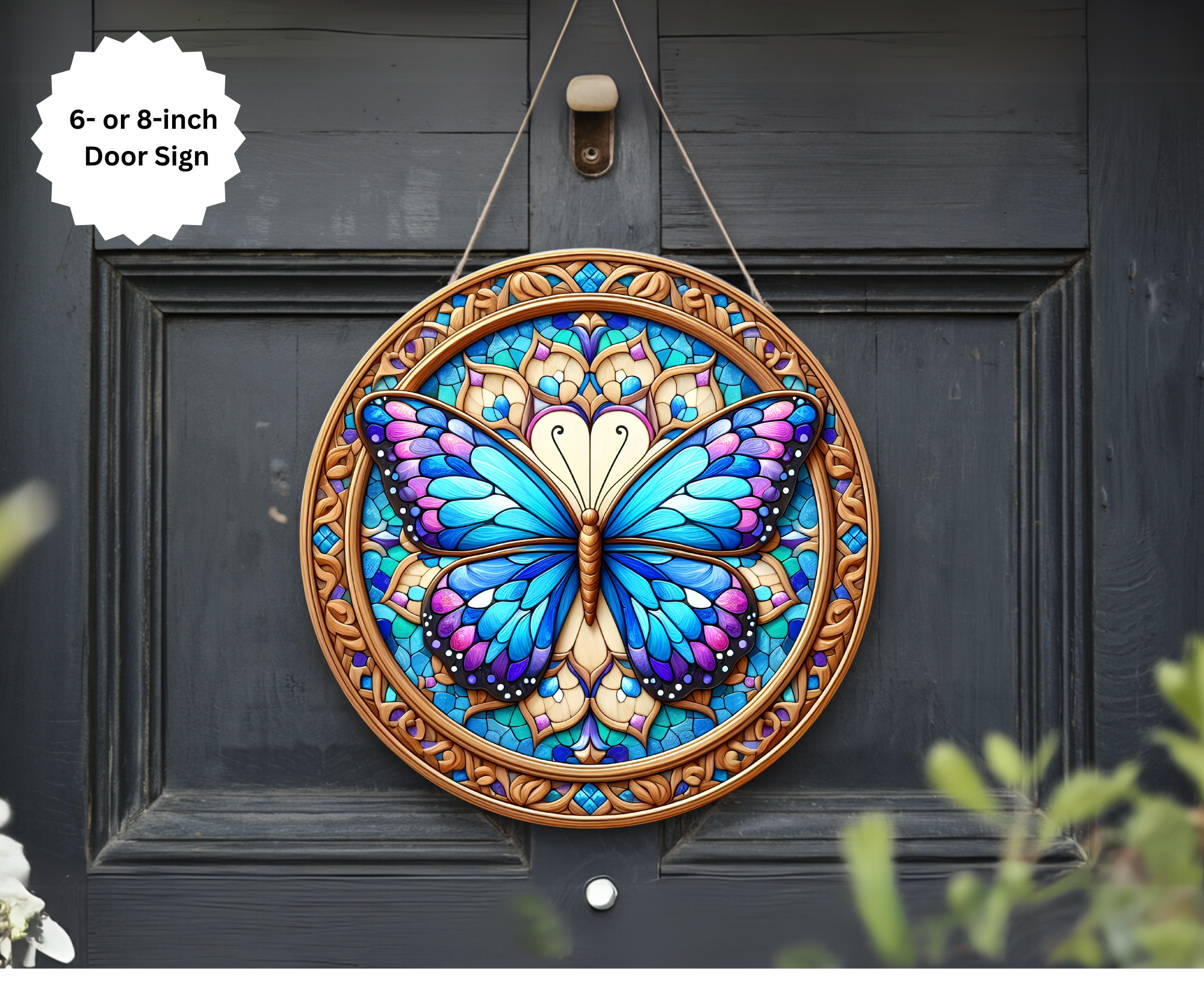 Butterfly Door Signs, Multiple images options.