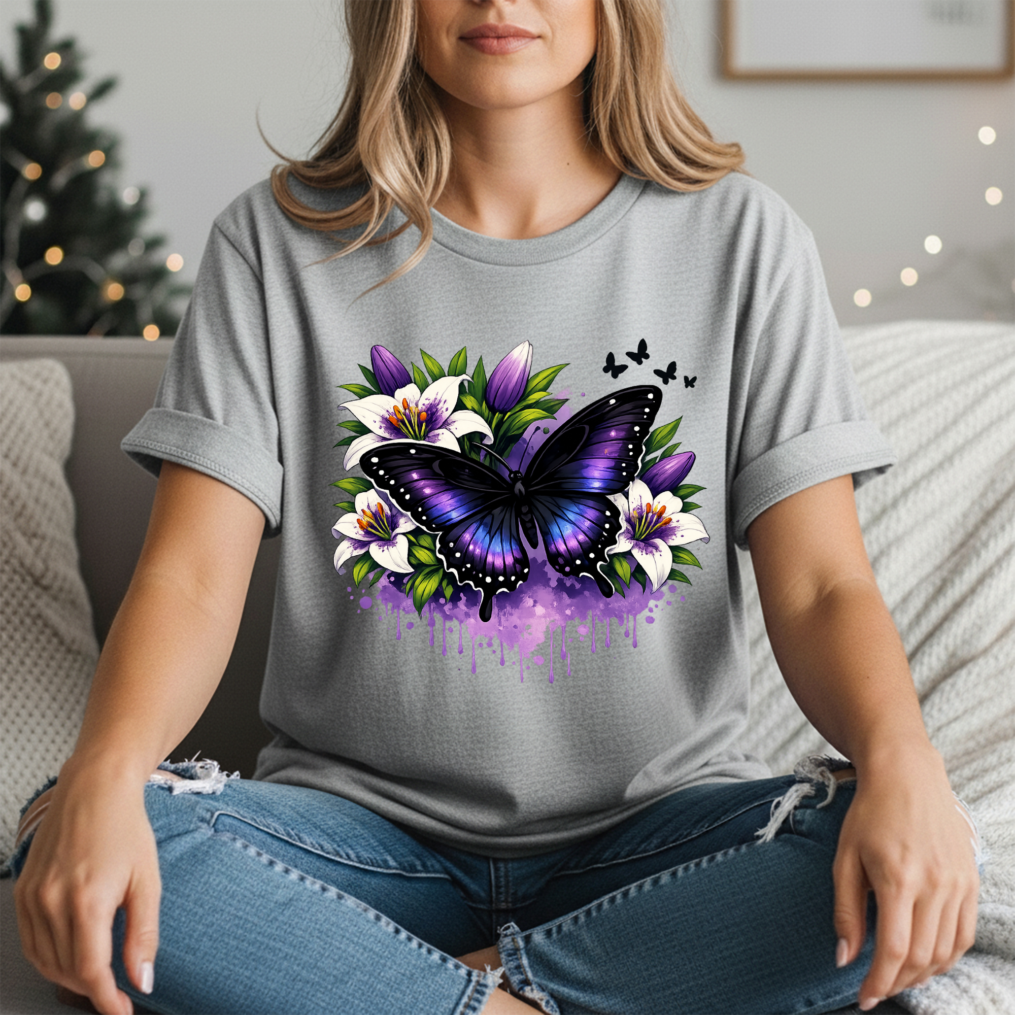 Purple Magic Butterfly Tee