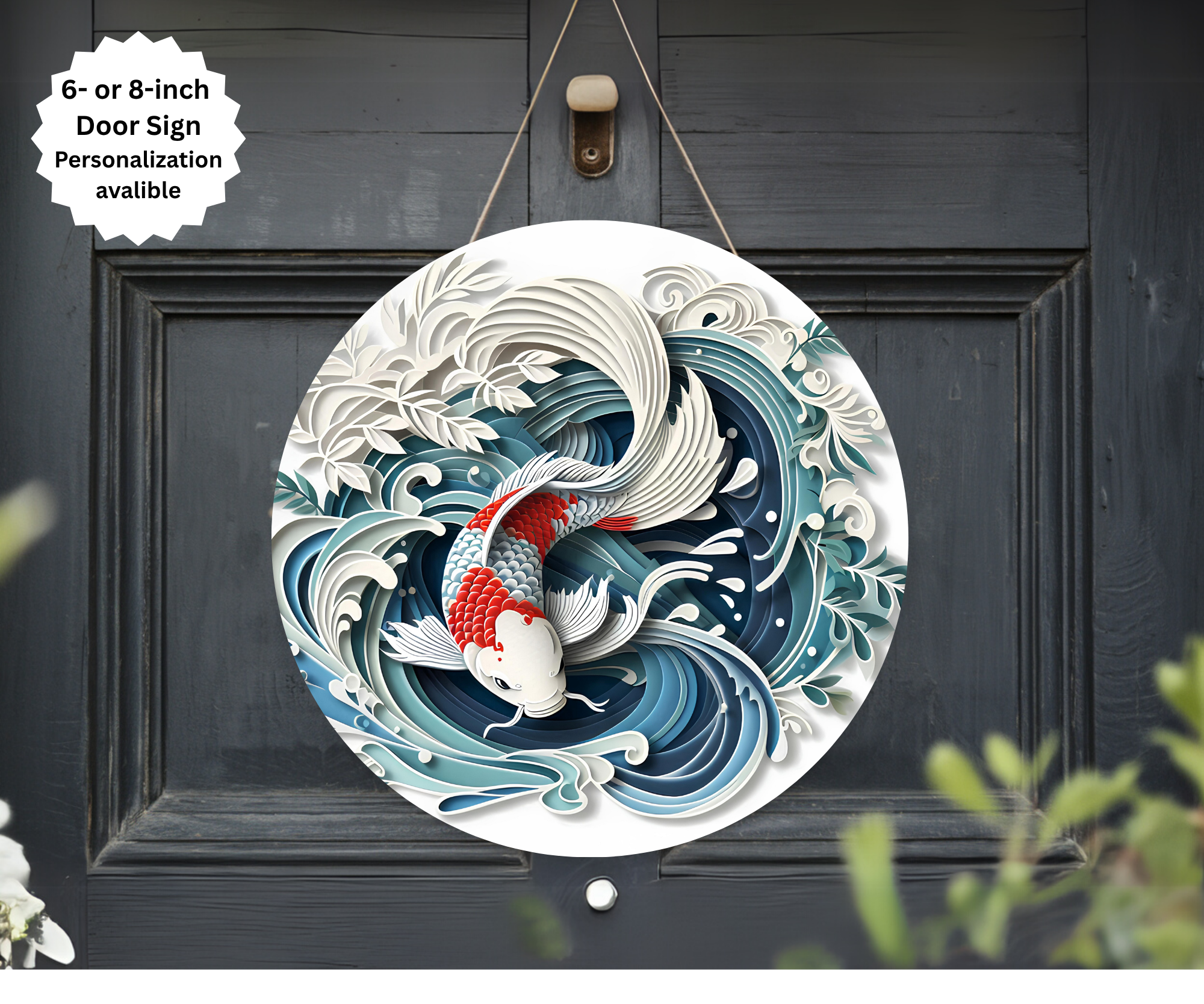 Koi Fish Door Signs