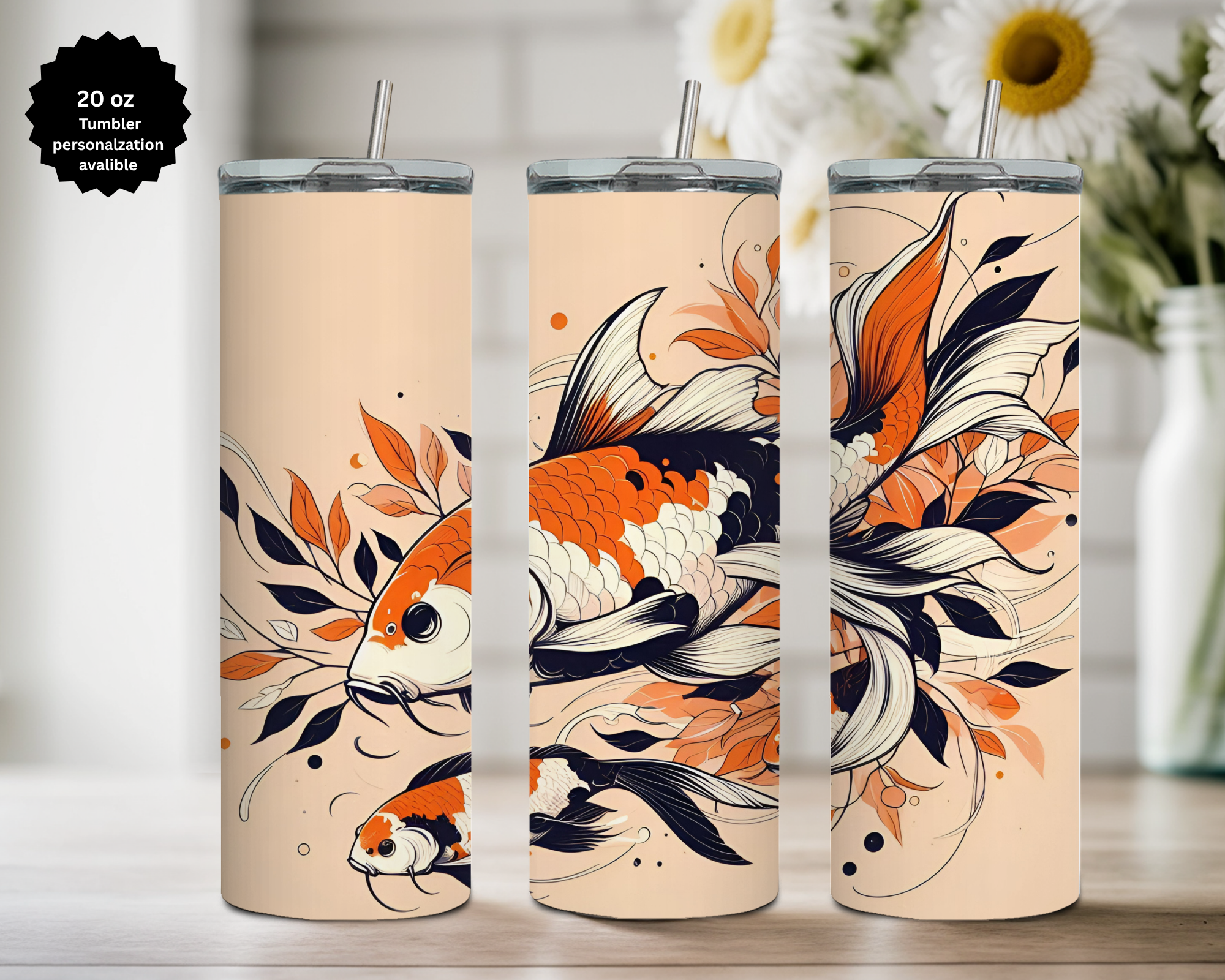 Koi Fish 20 Oz Tumblers