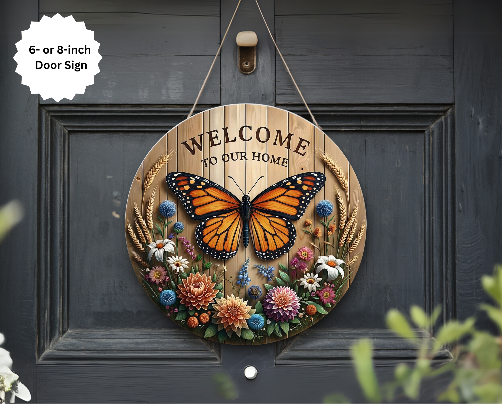Butterfly Door Signs, Multiple images options.
