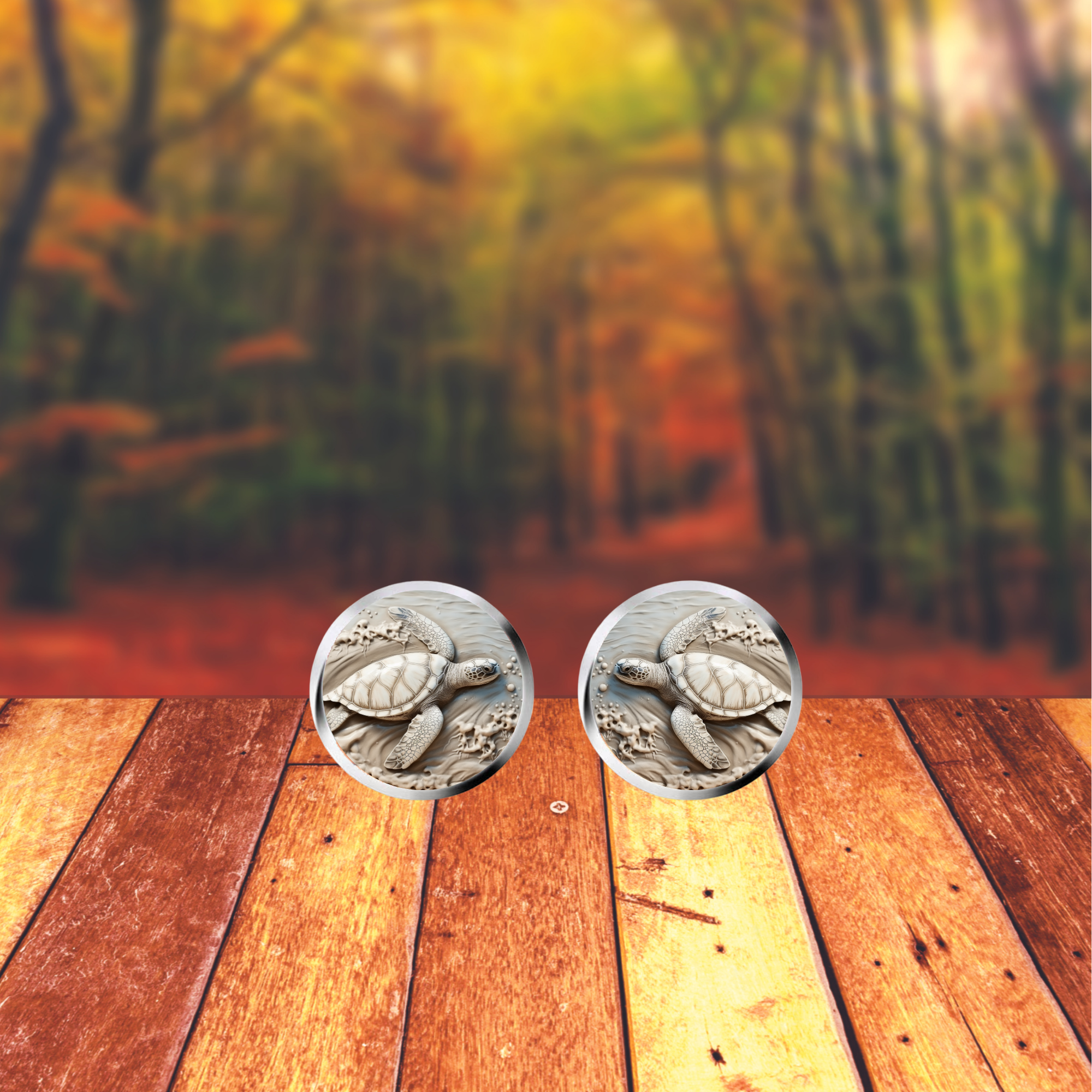 Sea Turtle Stud or Dangle Earrings — Choose Your Style & Design