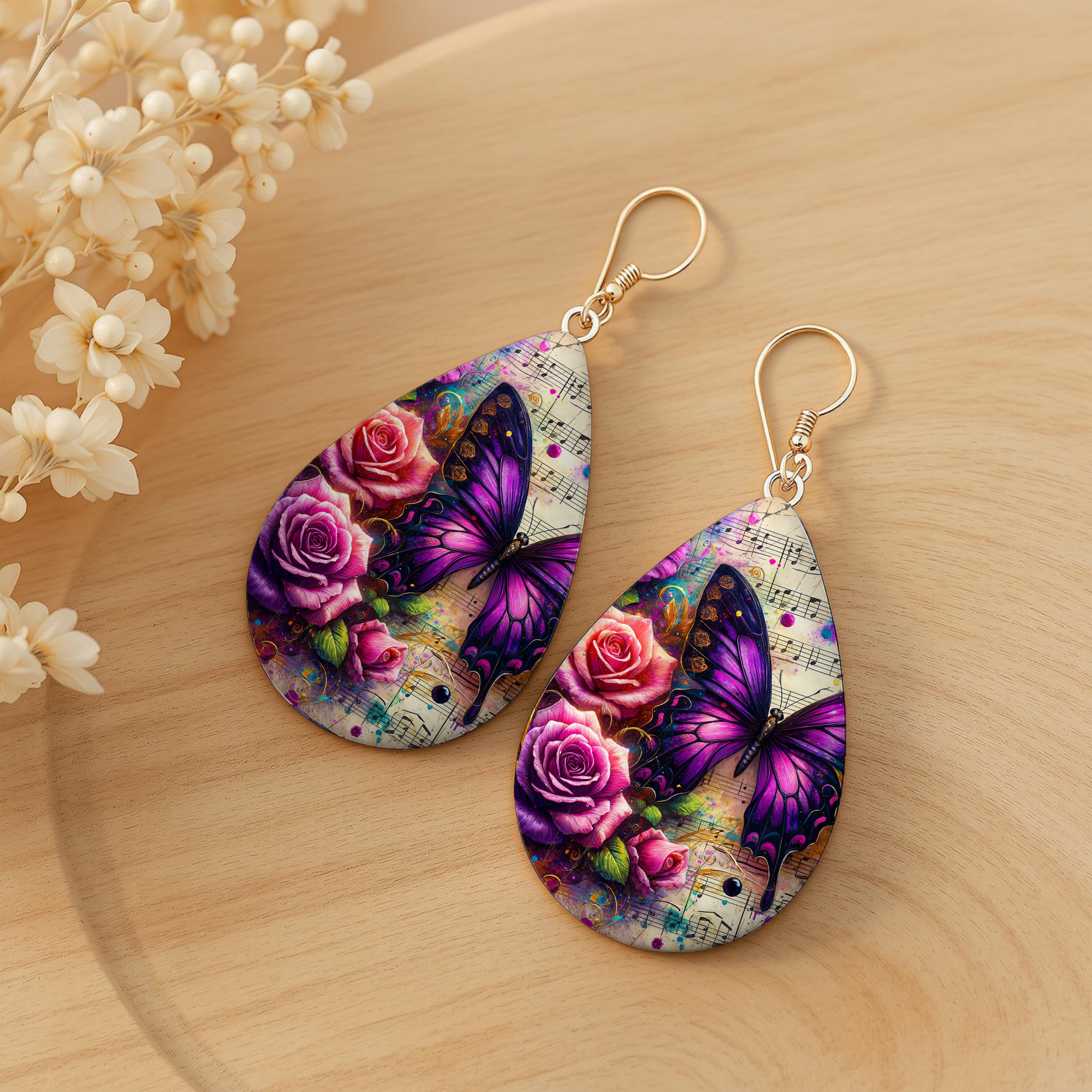 Butterfly Teardrop Earrings