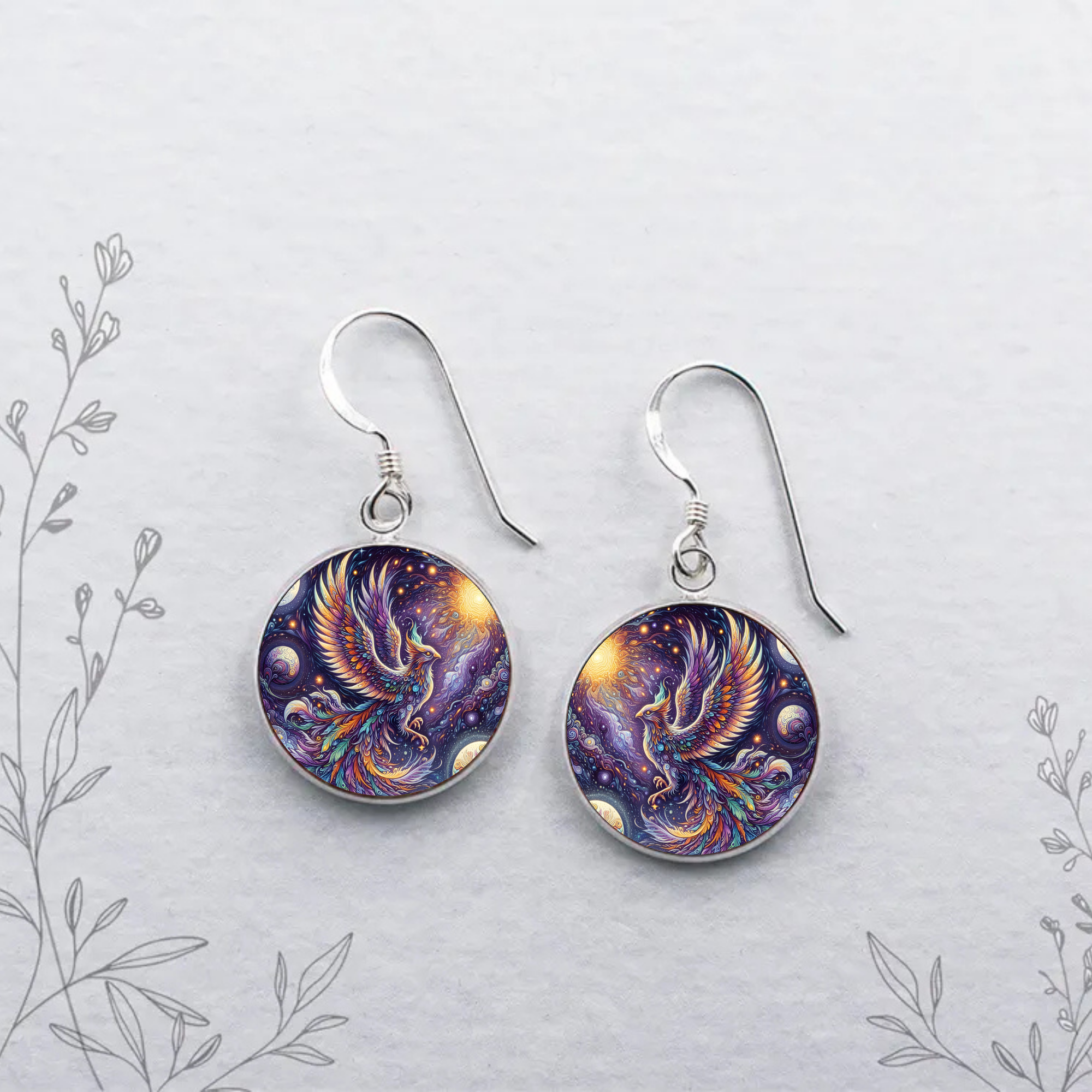 Phoenix Stud or Dangle Earrings