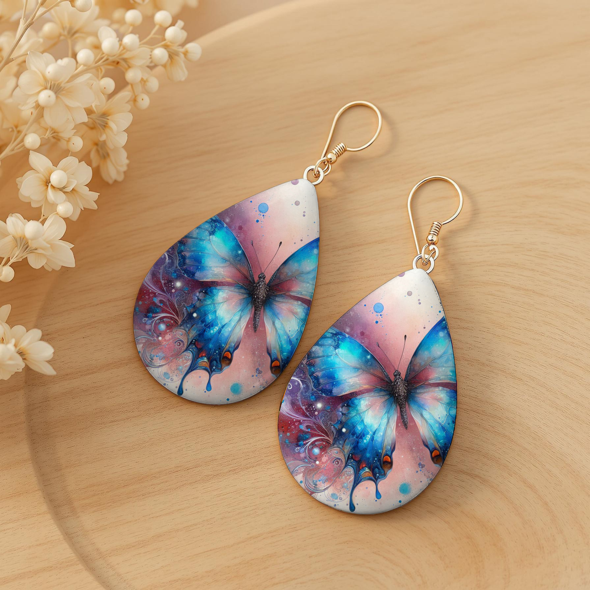 Butterfly Teardrop Earrings